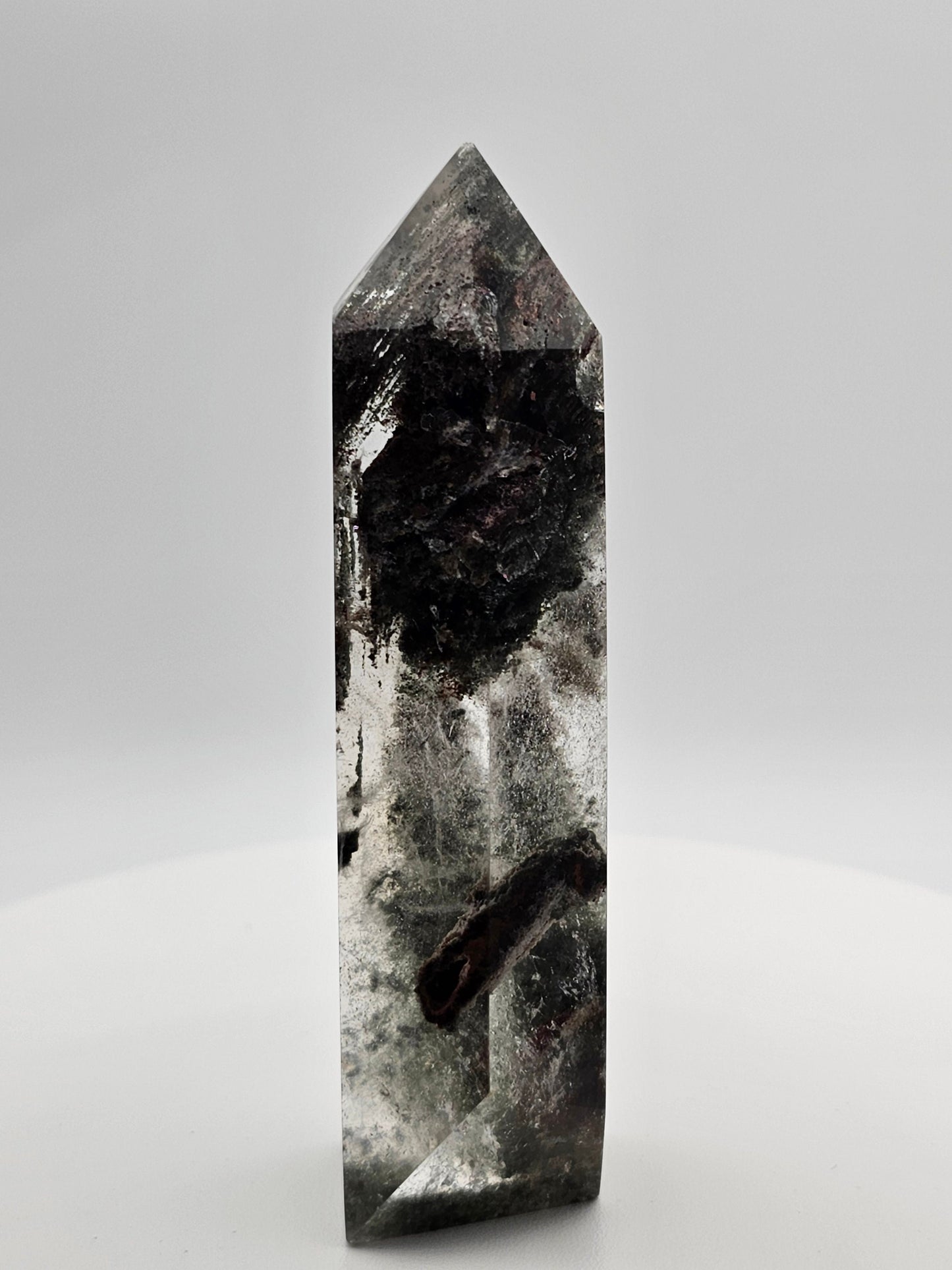 Phantom Garden Quartz Genuine Lodolite Point/Tower