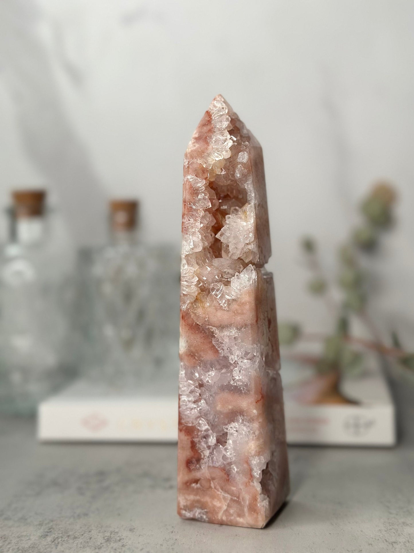 Perfectly Pink | Genuine | High-Quality | Pink Amethyst Tower | Druzy | Tall Crystal Tower