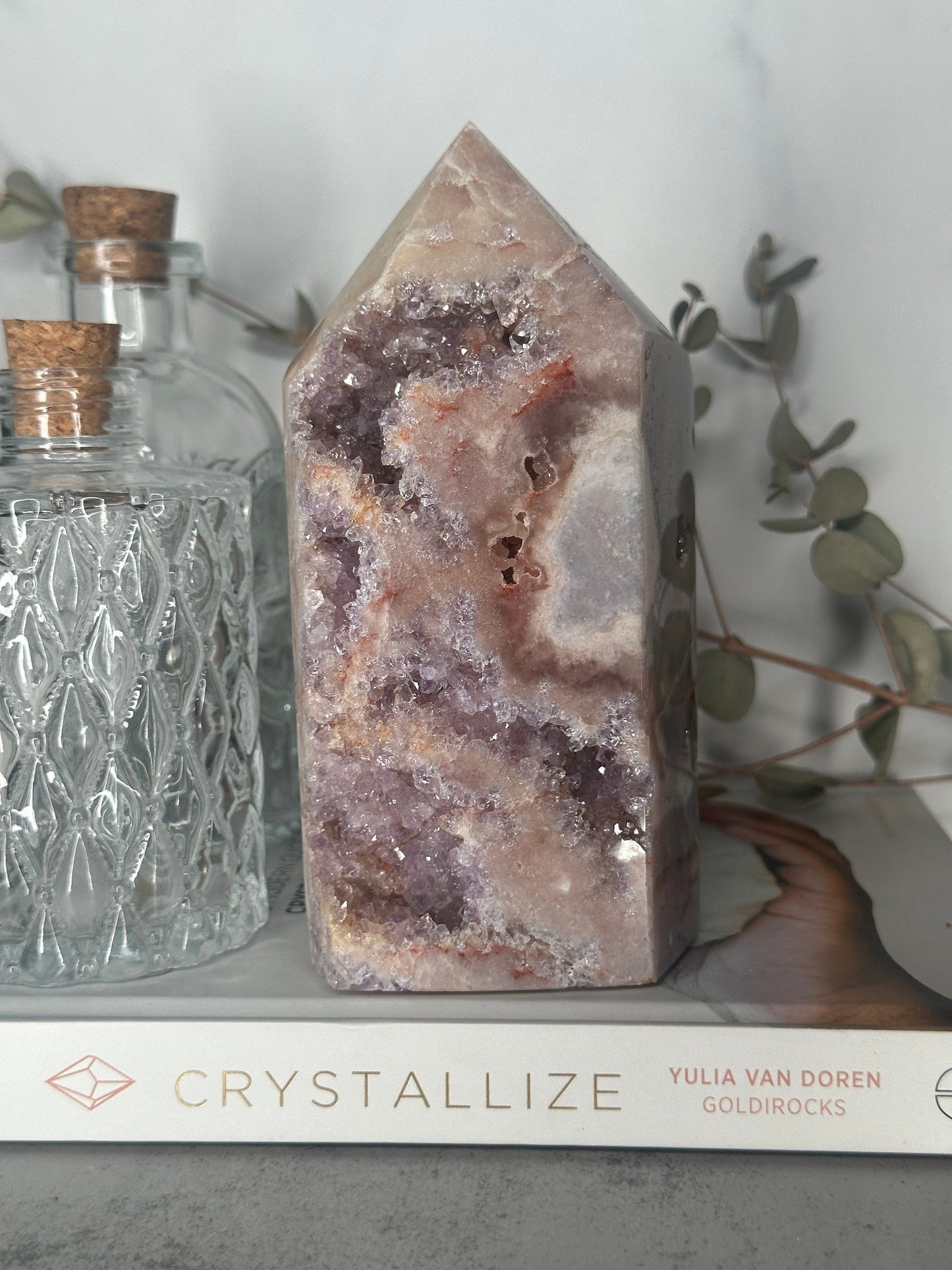 Extra Large | Pink Amethyst Tower | High-Quality | Genuine | Druzy | Tall | Crystal Tower | Big