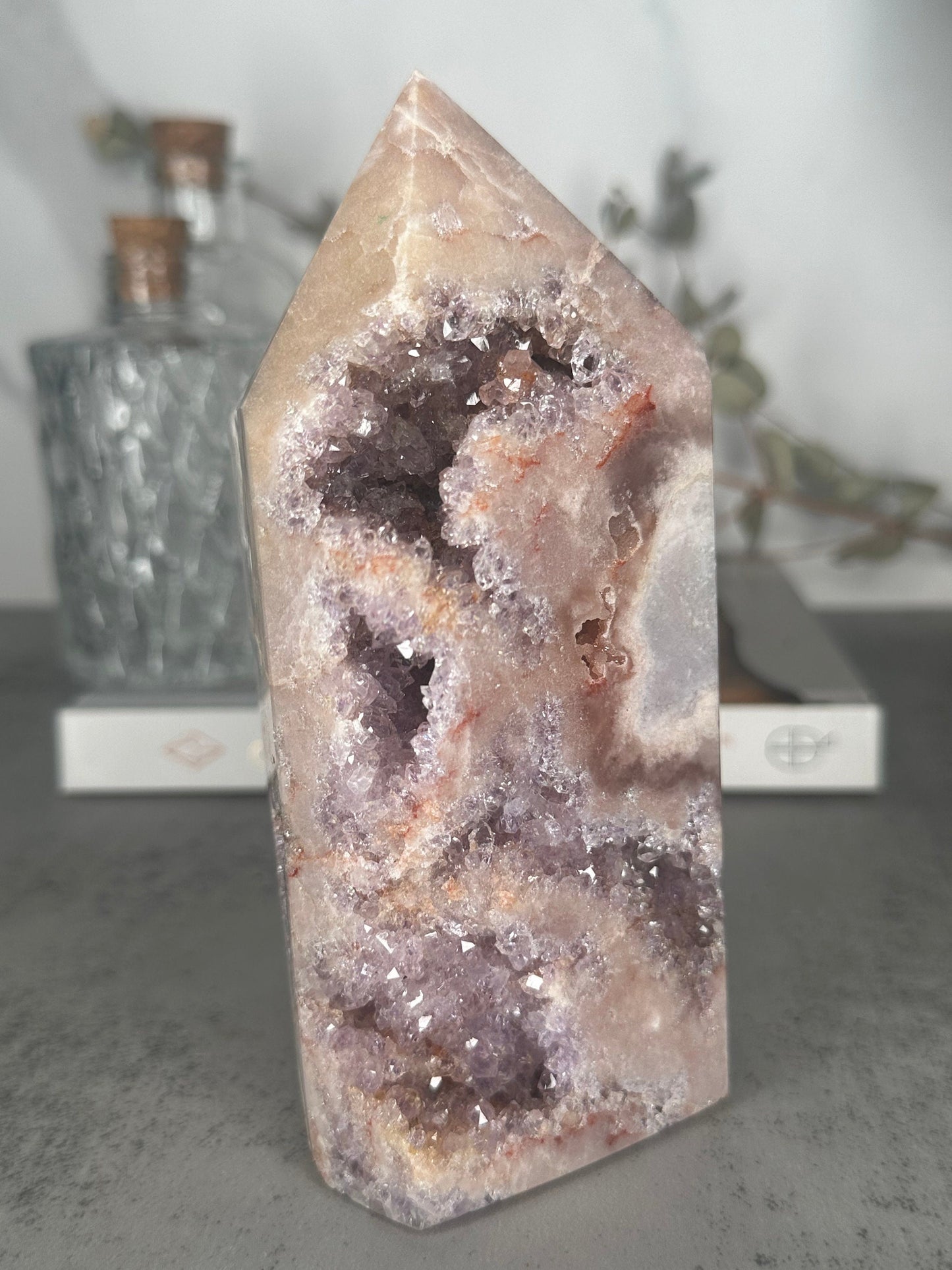 Extra Large | Pink Amethyst Tower | High-Quality | Genuine | Druzy | Tall | Crystal Tower | Big