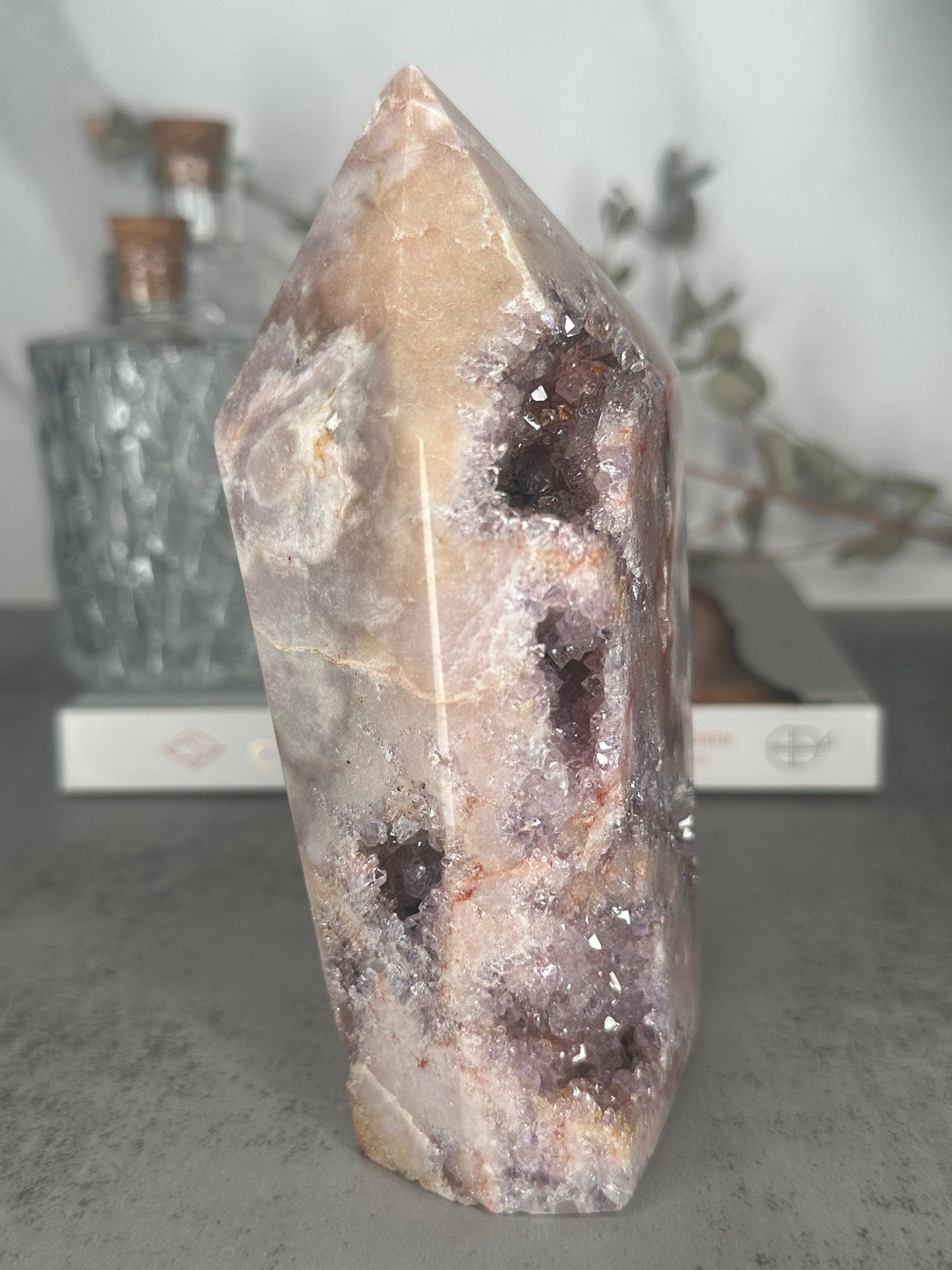 Extra Large | Pink Amethyst Tower | High-Quality | Genuine | Druzy | Tall | Crystal Tower | Big