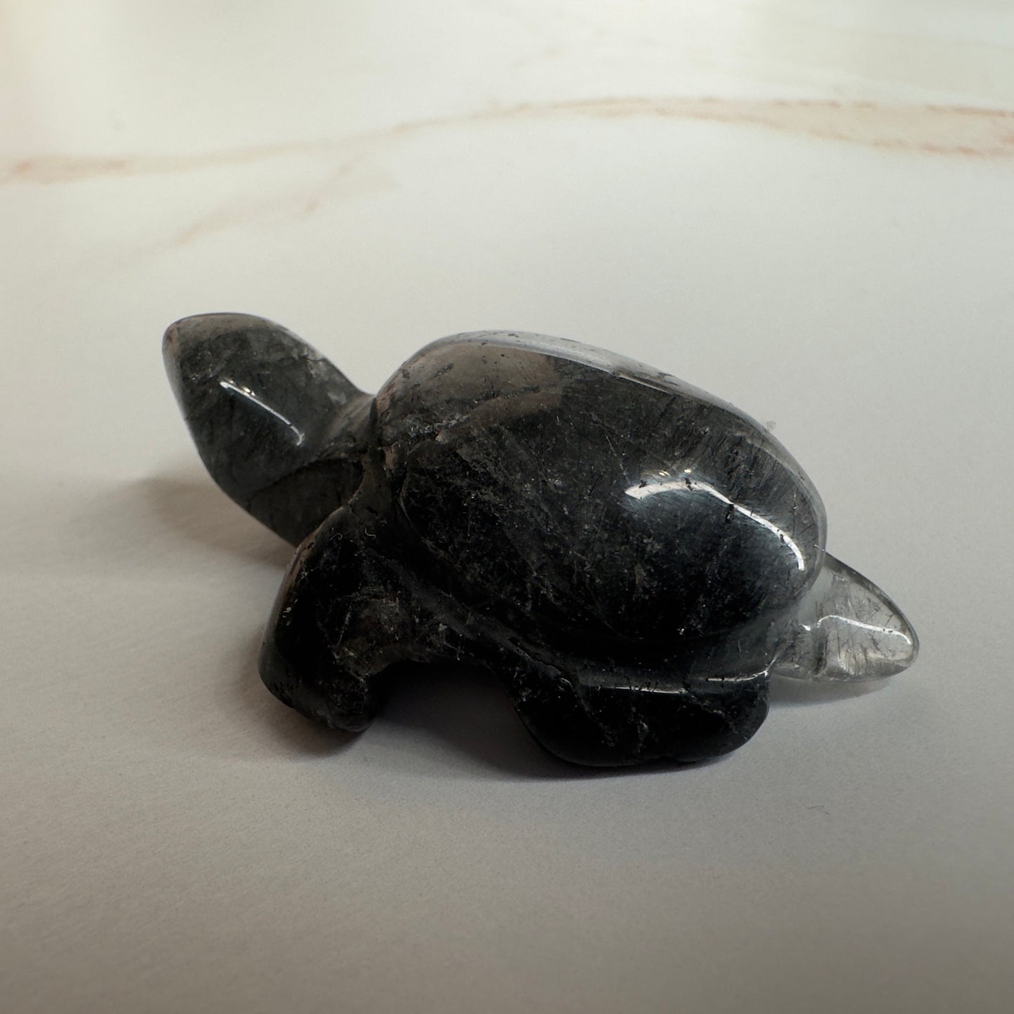 Gorgeous Blue Tara Quartz Turtle Carving Amphibole Animal From Brazil | Tucson Gem Show Exclusive