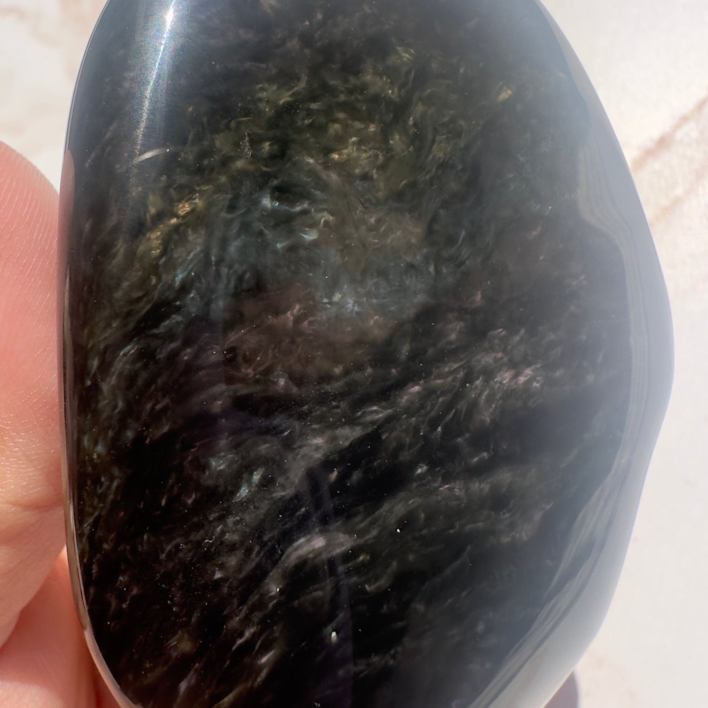 Velvet Obsidian Freeform Super Dark & Flashy Purple Multi-Color From Mexico | Tucson Gem Show Exclusive