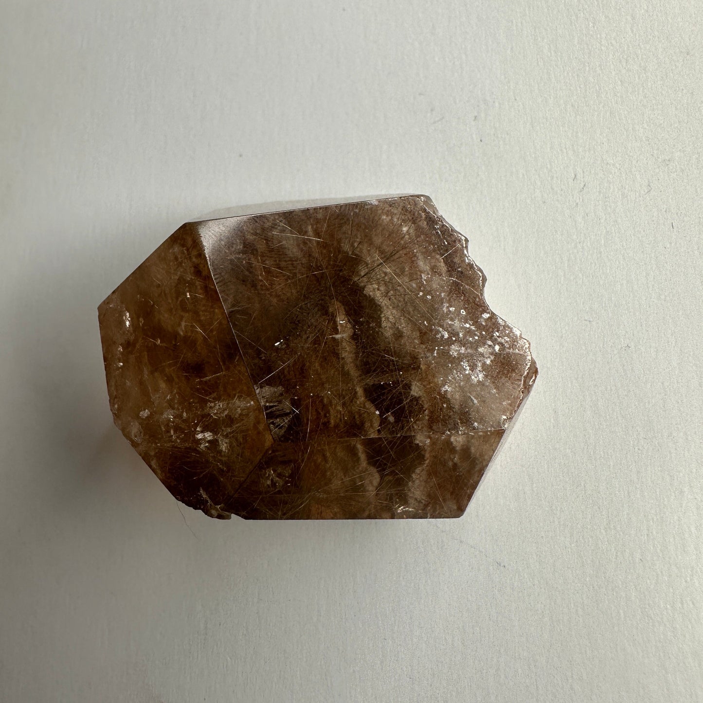 Captivating Rutile Smoky Quartz Freeform Point With Garden Inclusions From Brazil