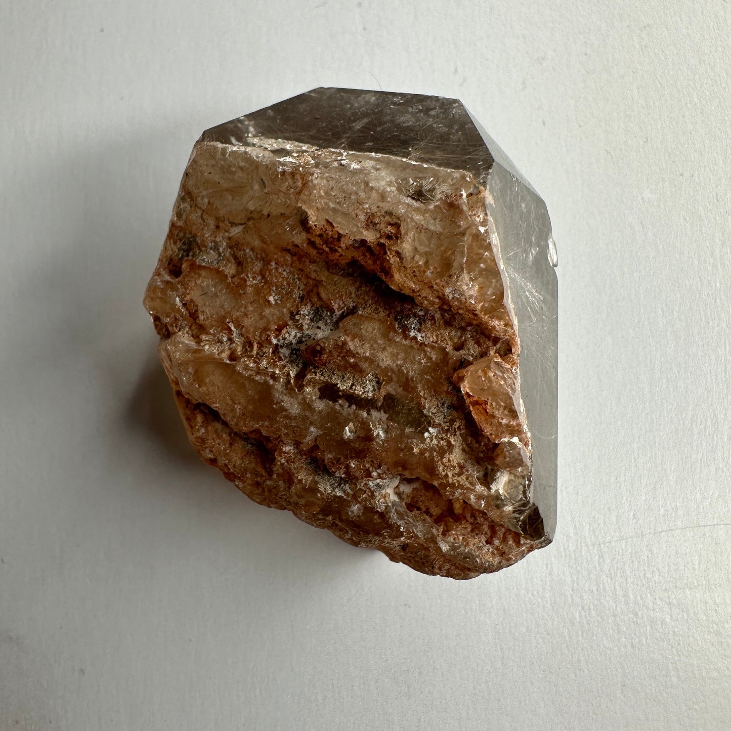 Captivating Rutile Smoky Quartz Freeform Point With Garden Inclusions From Brazil