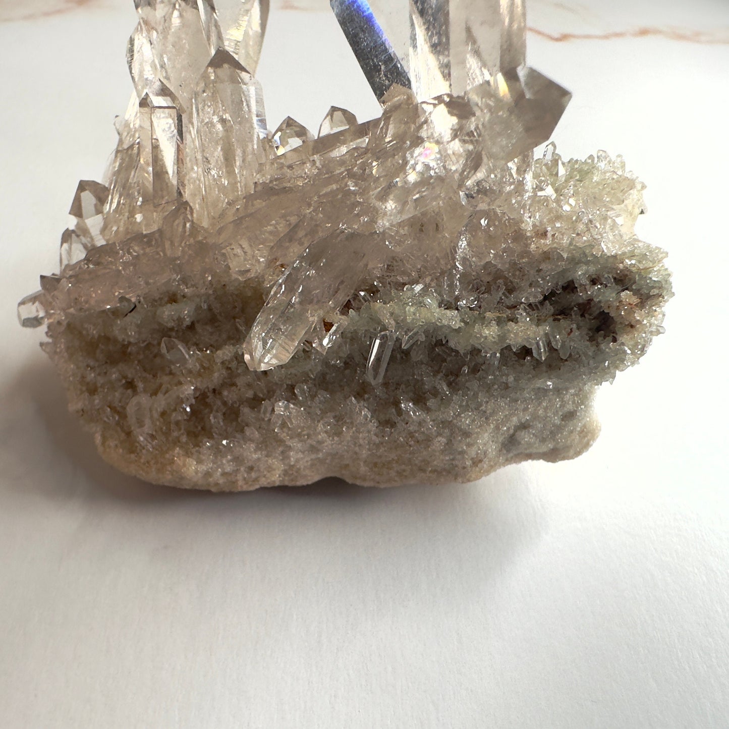 Pink Himalayan Samadhi Quartz With Chlorite High-Quality Genuine Specimen Crystal Cluster from India | Tucson Gem Show Exclusive