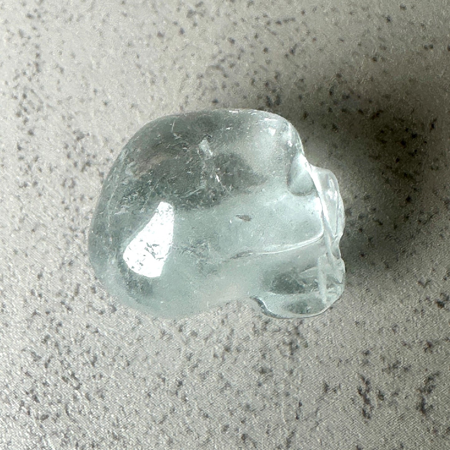 Blue Topaz Genuine Crystal Skull Carving From Brazil