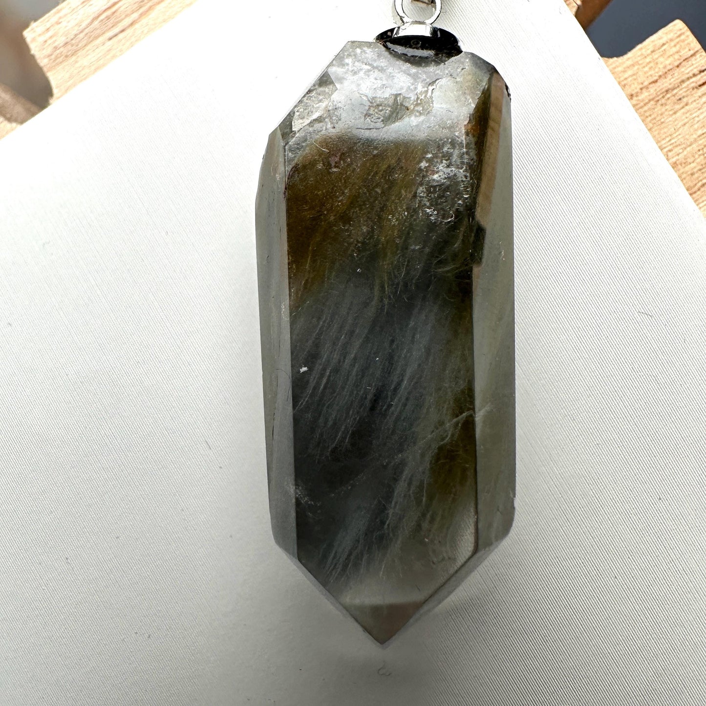 Blue Tara Quartz / Amphobile Pendant From Brazil