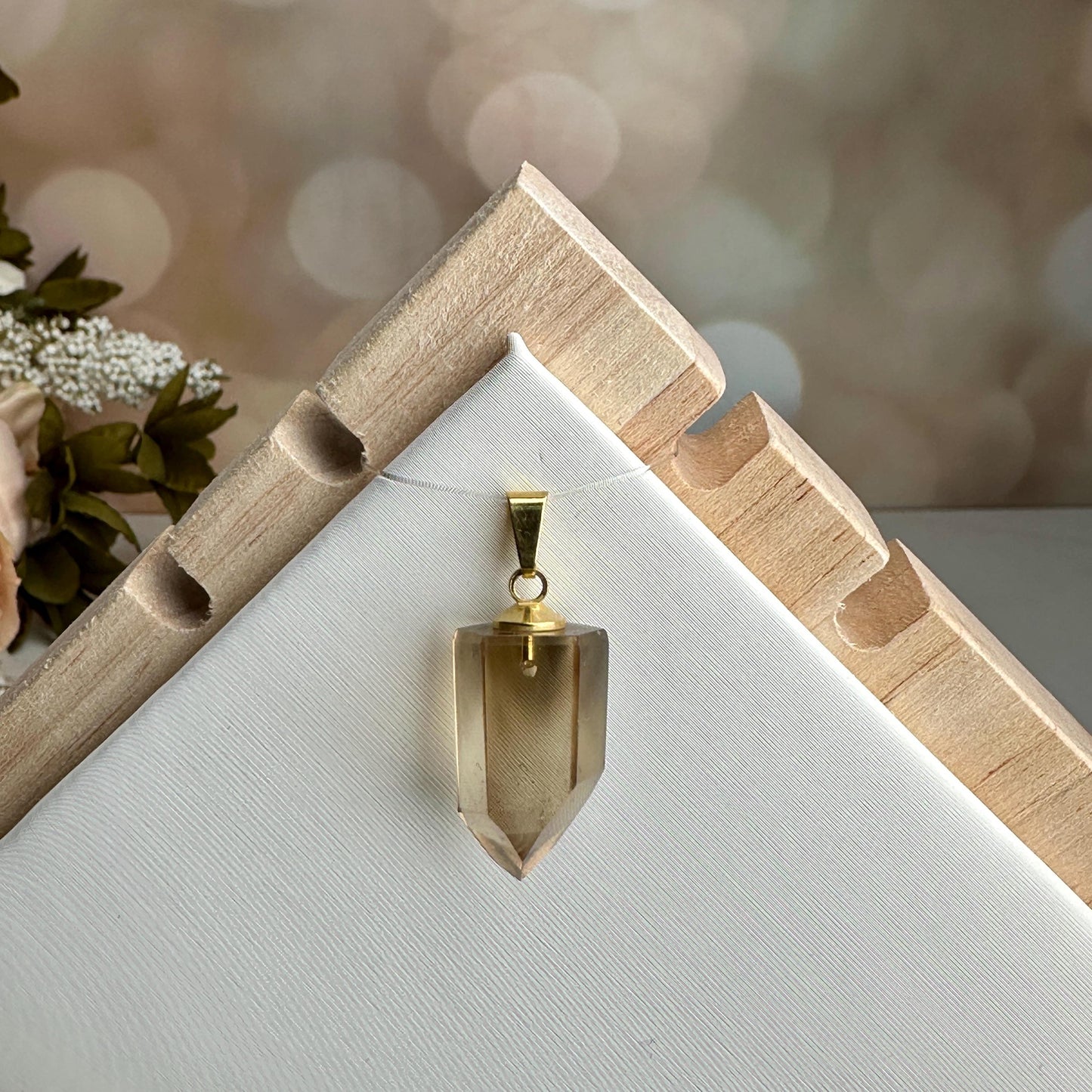 Smoky Quartz Crystal Pendant From Brazil