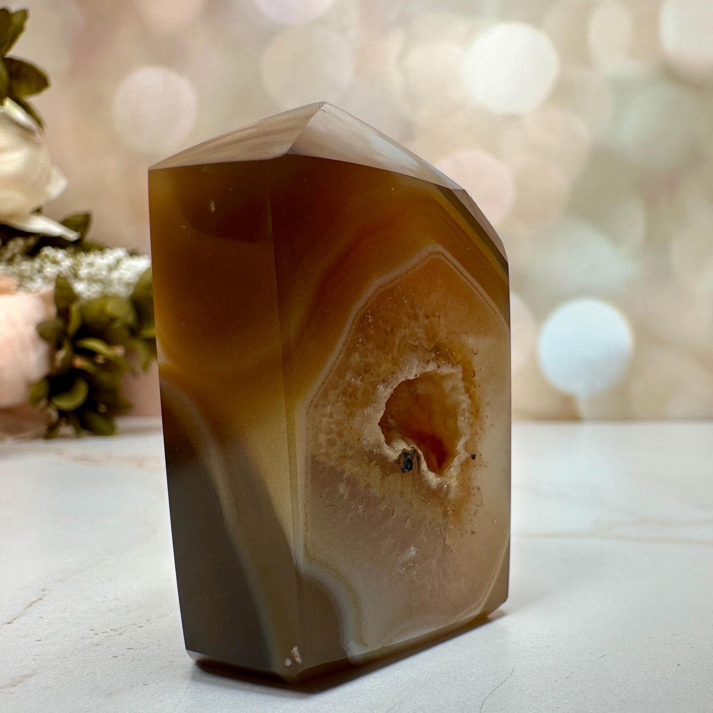 Brown neutral Agate Tower From Brazil | Tucson Gem Show Exclusive