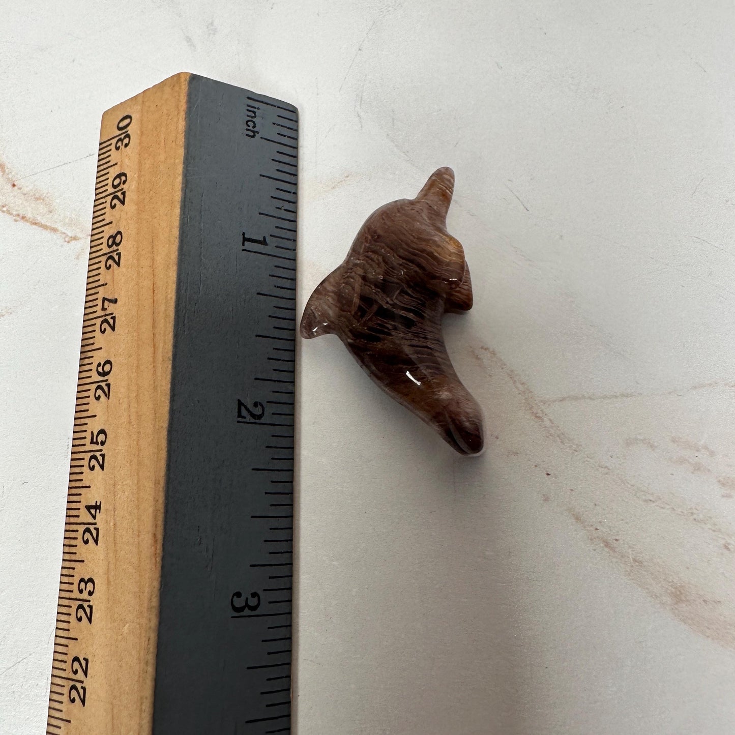 Pink Lithum Quartz Mini Dolphin Crystal Animal Carving From Brazil