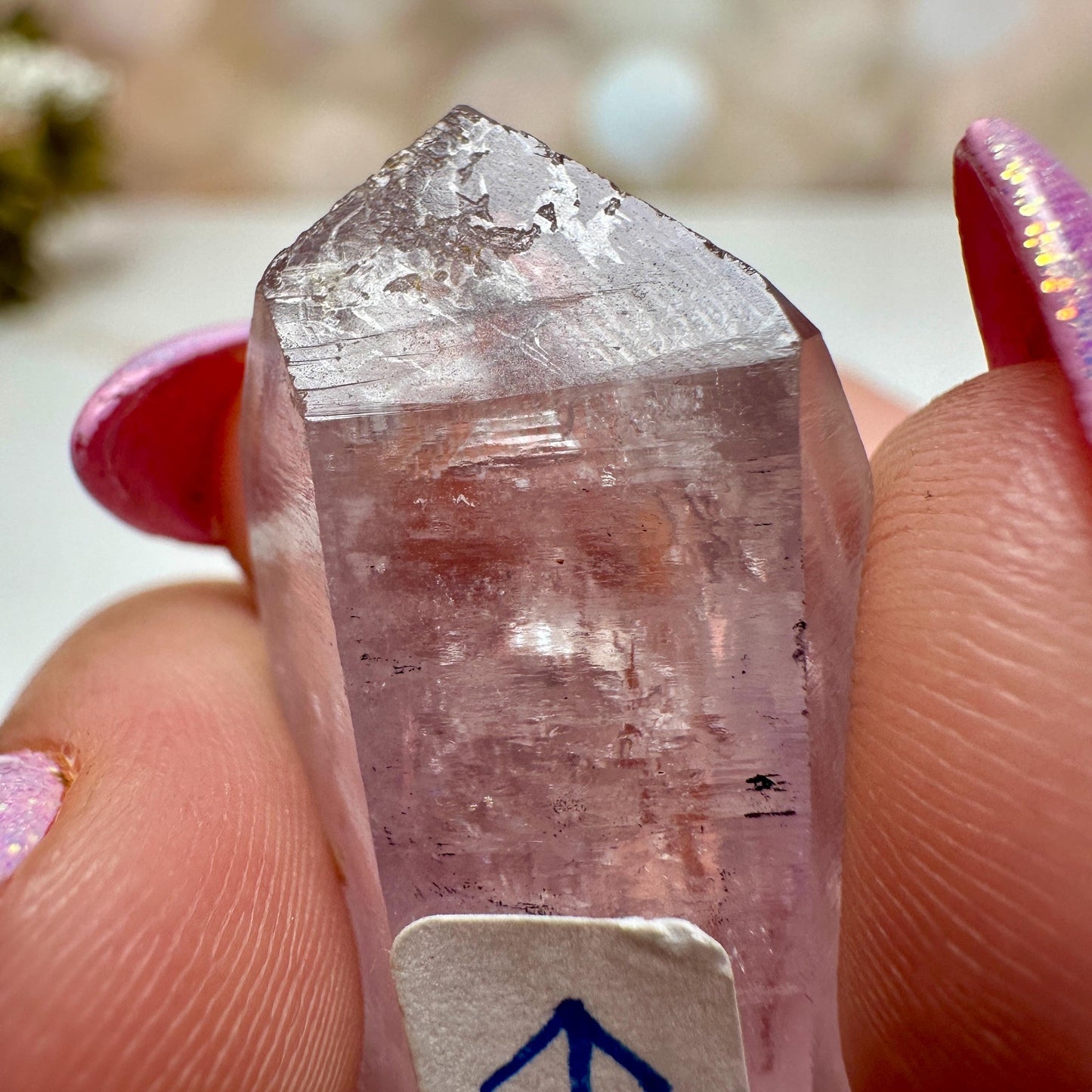 Vera Cruz Amethyst Quartz With Moving Enhydro Raw Point From Mexico