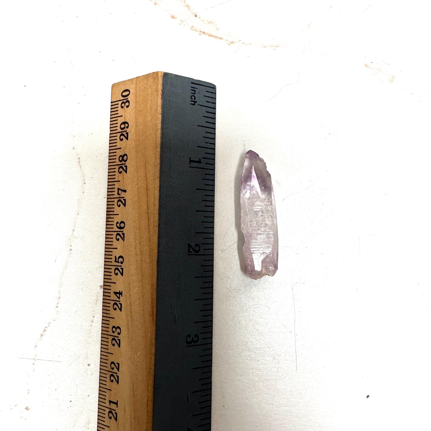 Vera Cruz Amethyst Quartz With Phantom And Moving Enhydro Raw Point From Mexico