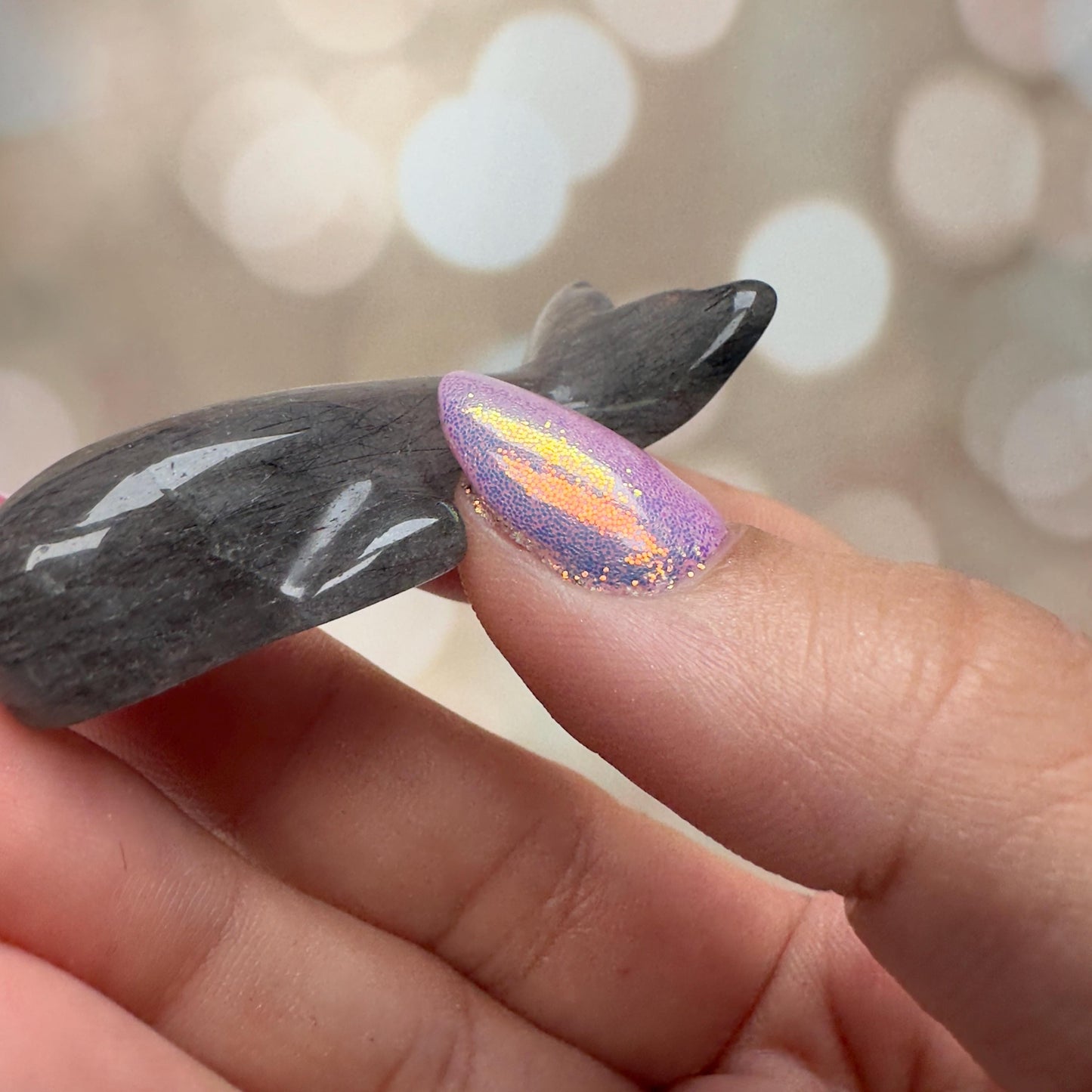 Gorgeous Blue Tara Quartz Whale Carving Amphibole Animal From Brazil | Tucson Gem Show Exclusive