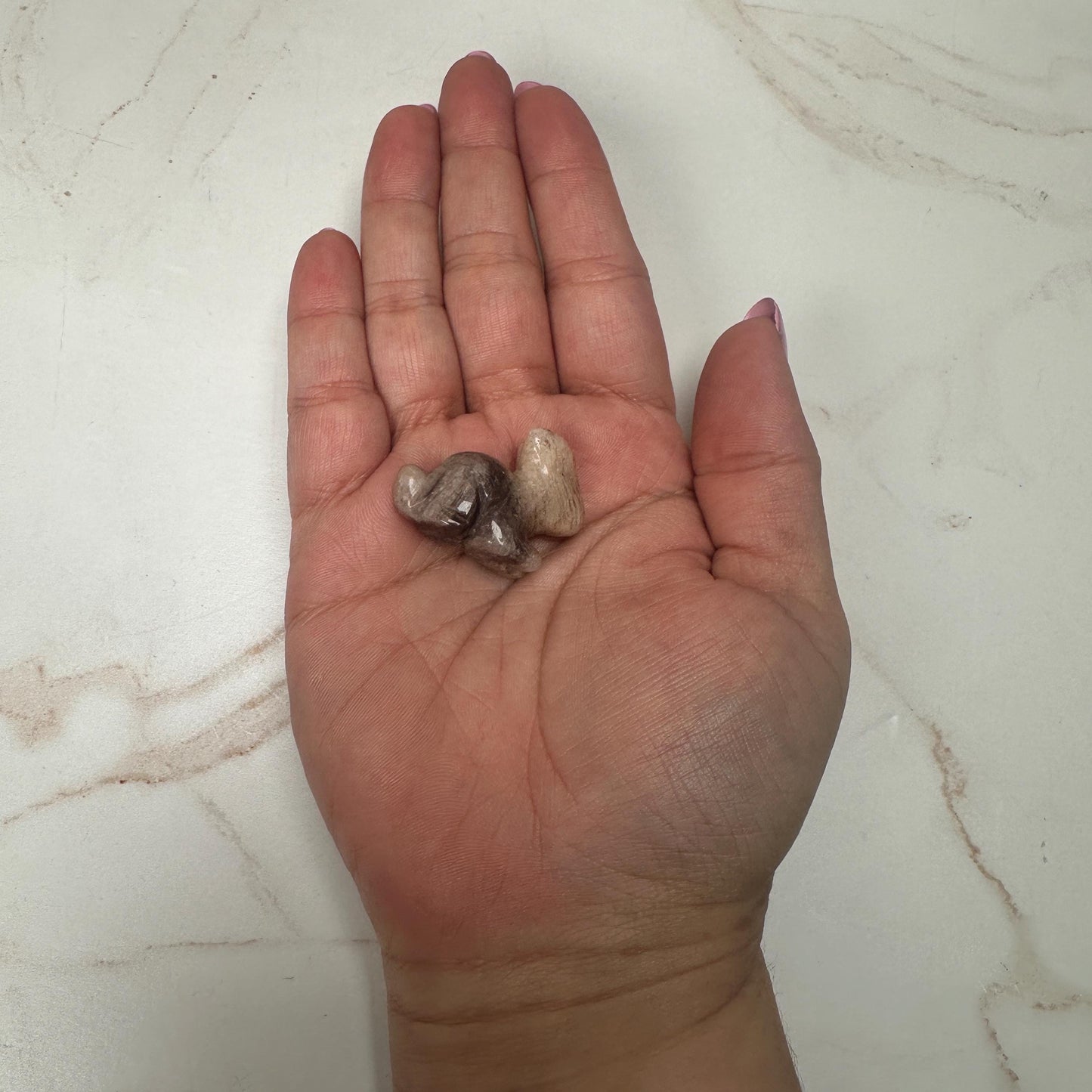 Pink Lithum Quartz Mini Rabbit Crystal Animal Carving From Brazil