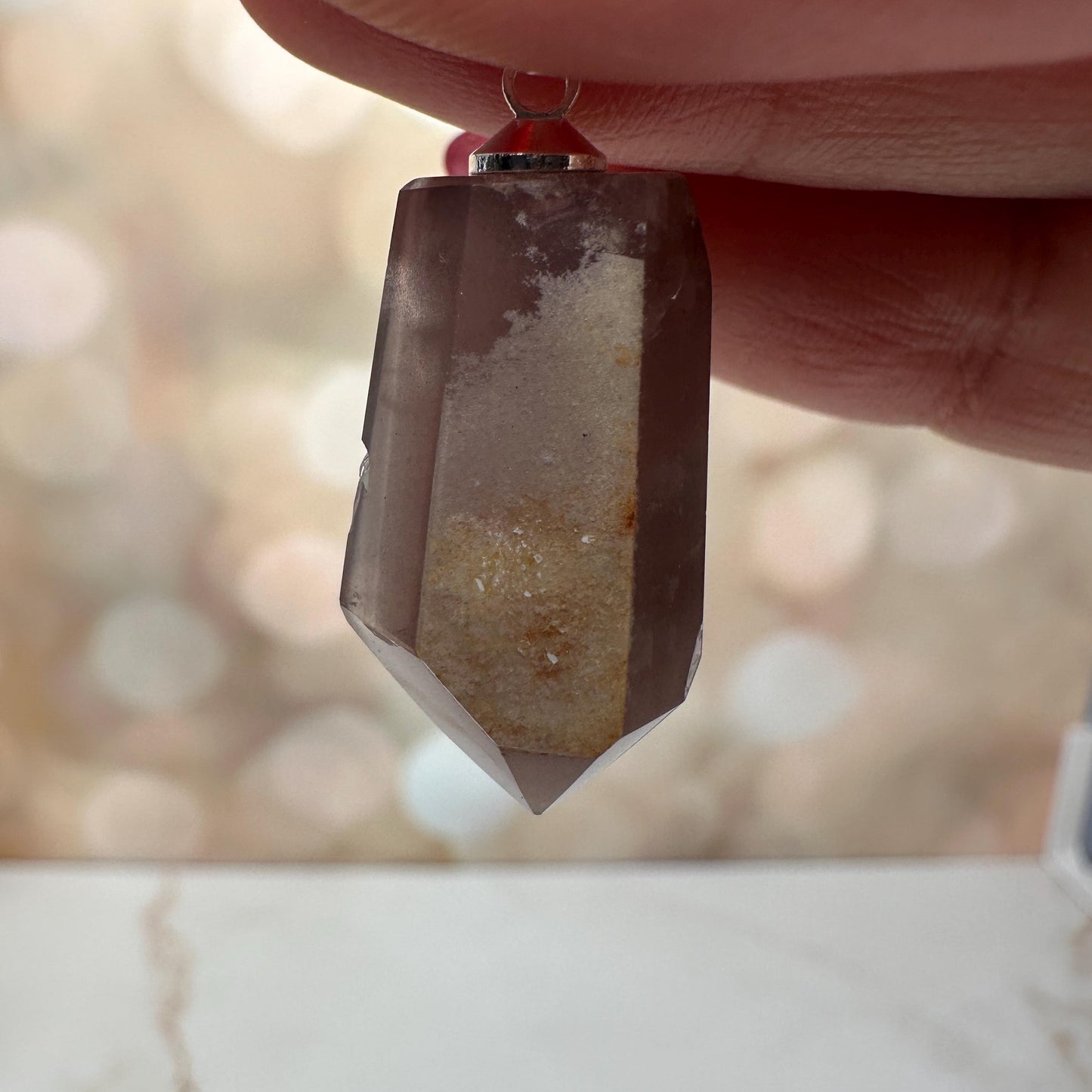 Pink Lithium Quartz Pendant | High-Quality Brazilian Crystal Jewelry for Necklace