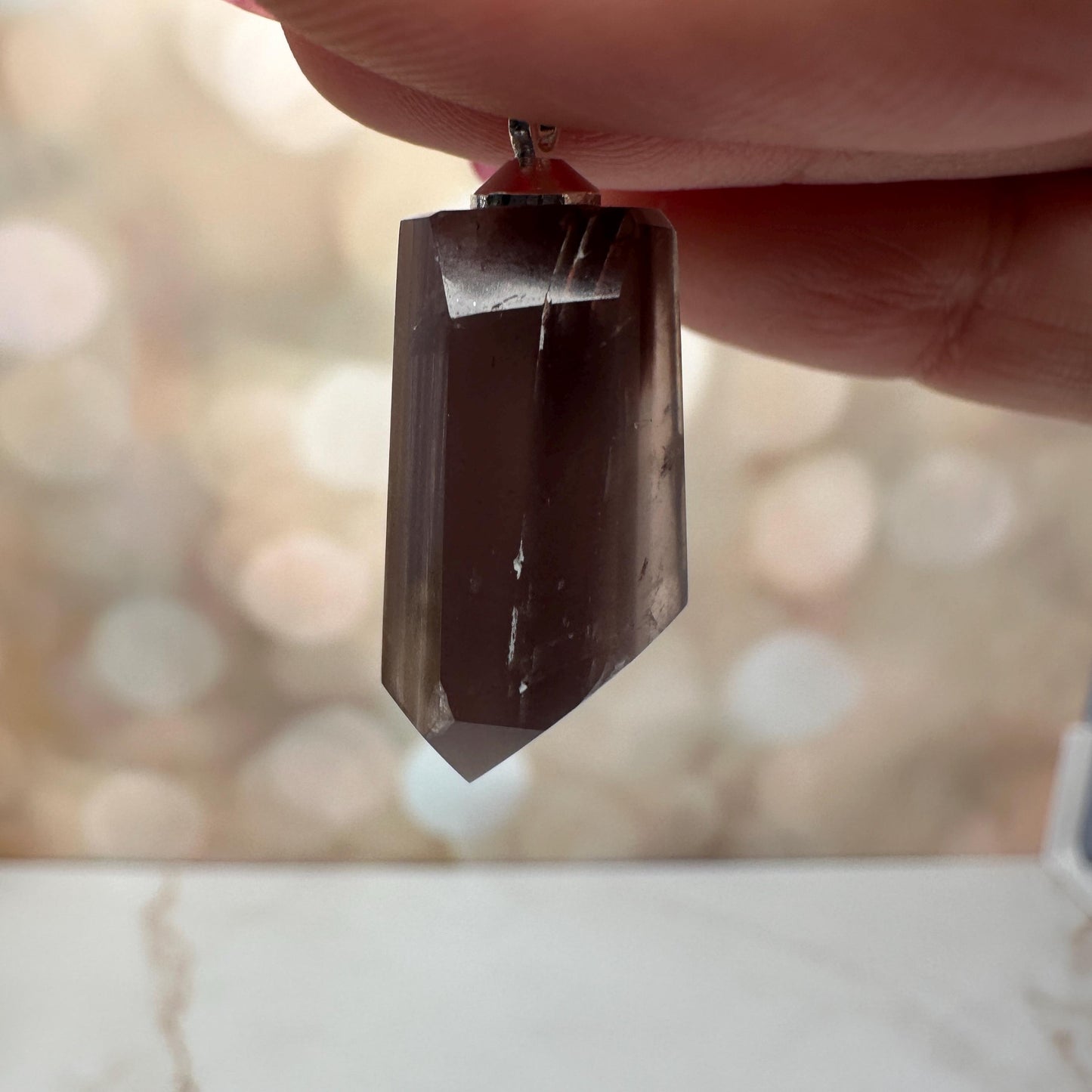 Pink Lithium Quartz Pendant | High-Quality Brazilian Crystal Jewelry for Necklace