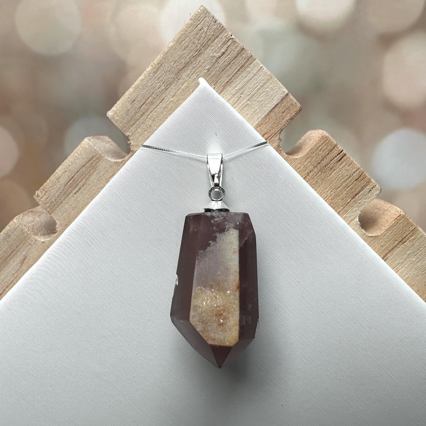 Pink Lithium Quartz Pendant | High-Quality Brazilian Crystal Jewelry for Necklace