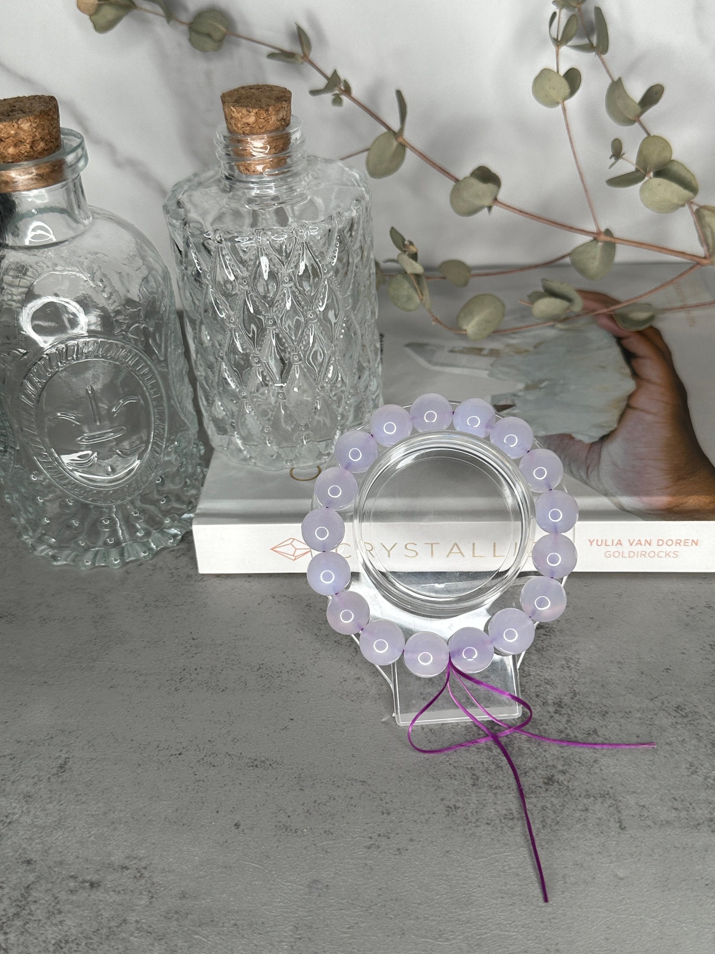 Incredible Purple Chalcedony Bracelet | High-Quality Crystal Bracelet | 12mm