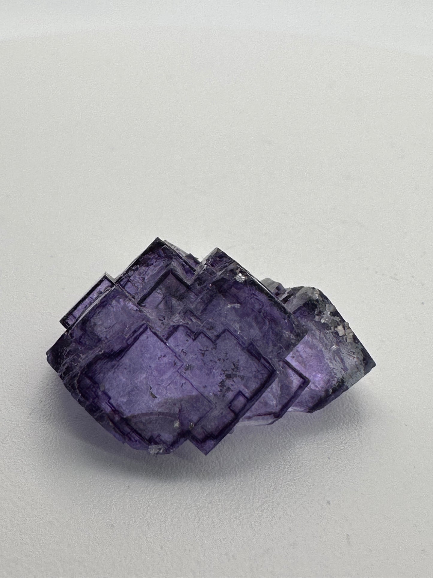 Cube l | Clear | Yaogangxian Fluorite Specimen |  Purple Fluorite | Statement Piece | Rainbows