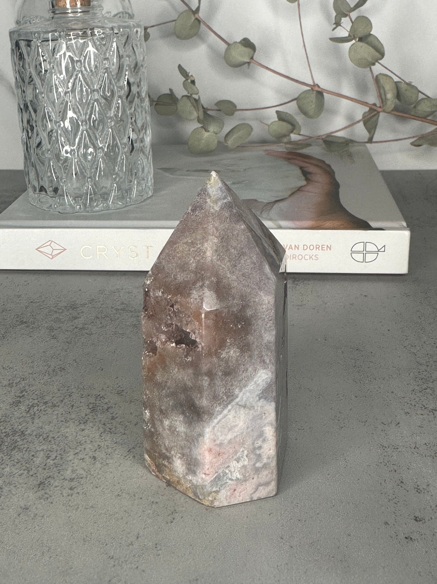Pink Amethyst Tower/Point High-Quality Genuine Extra Druzy With Banding From Brazil