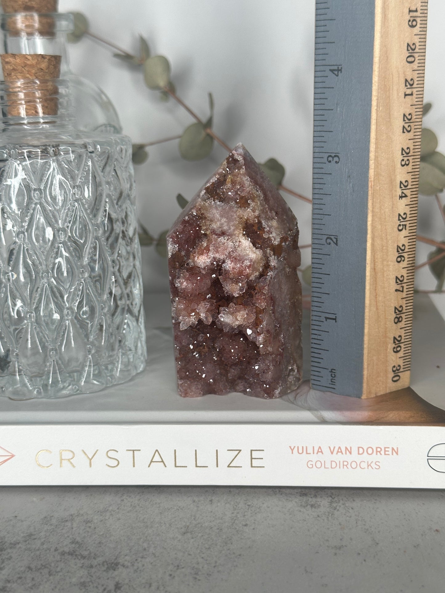 Pink Amethyst Tower/Point High-Quality Genuine Extra Druzy With Banding From Brazil