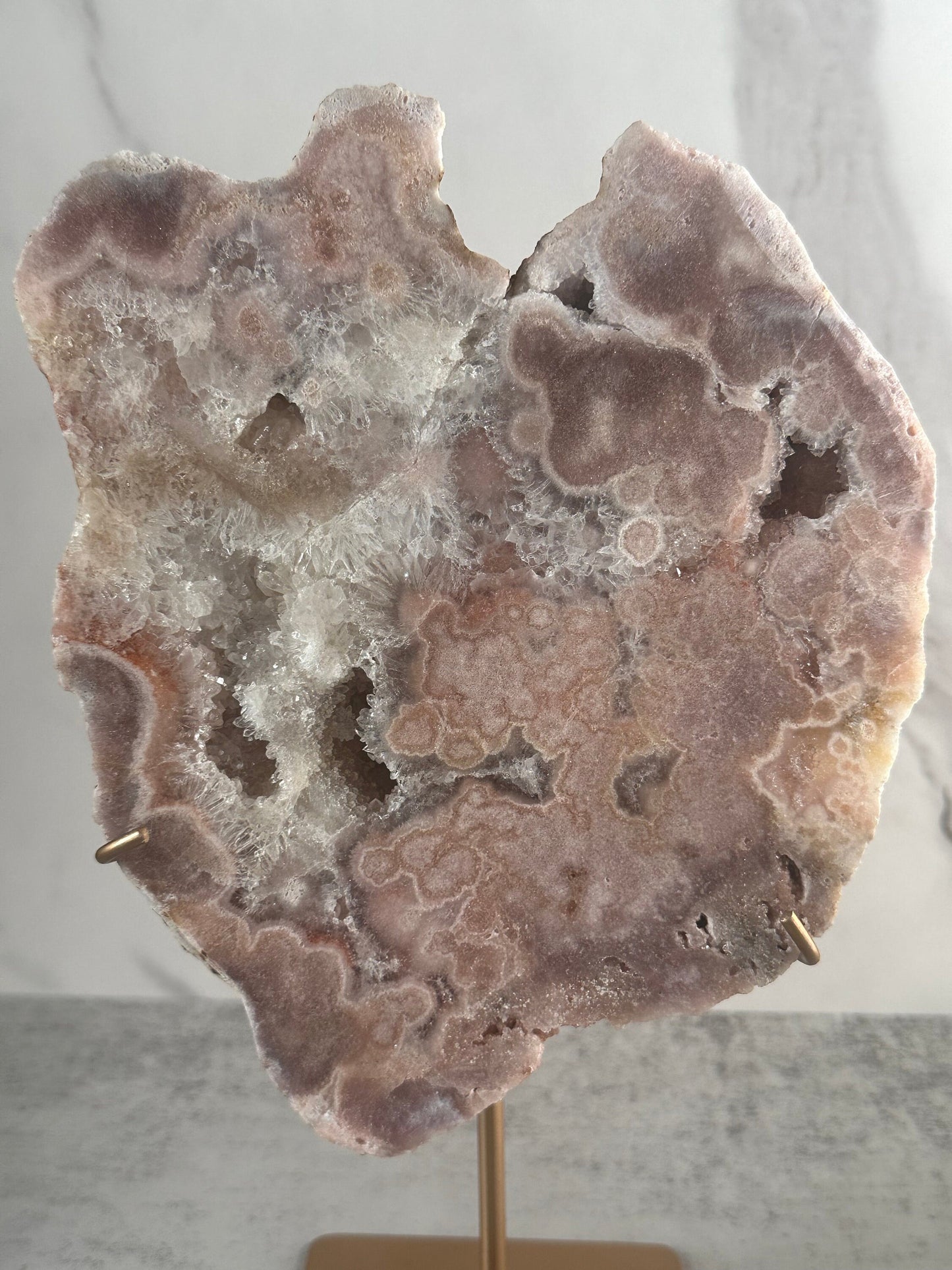 Stunning Pink Amethyst Slab - Custom Stand