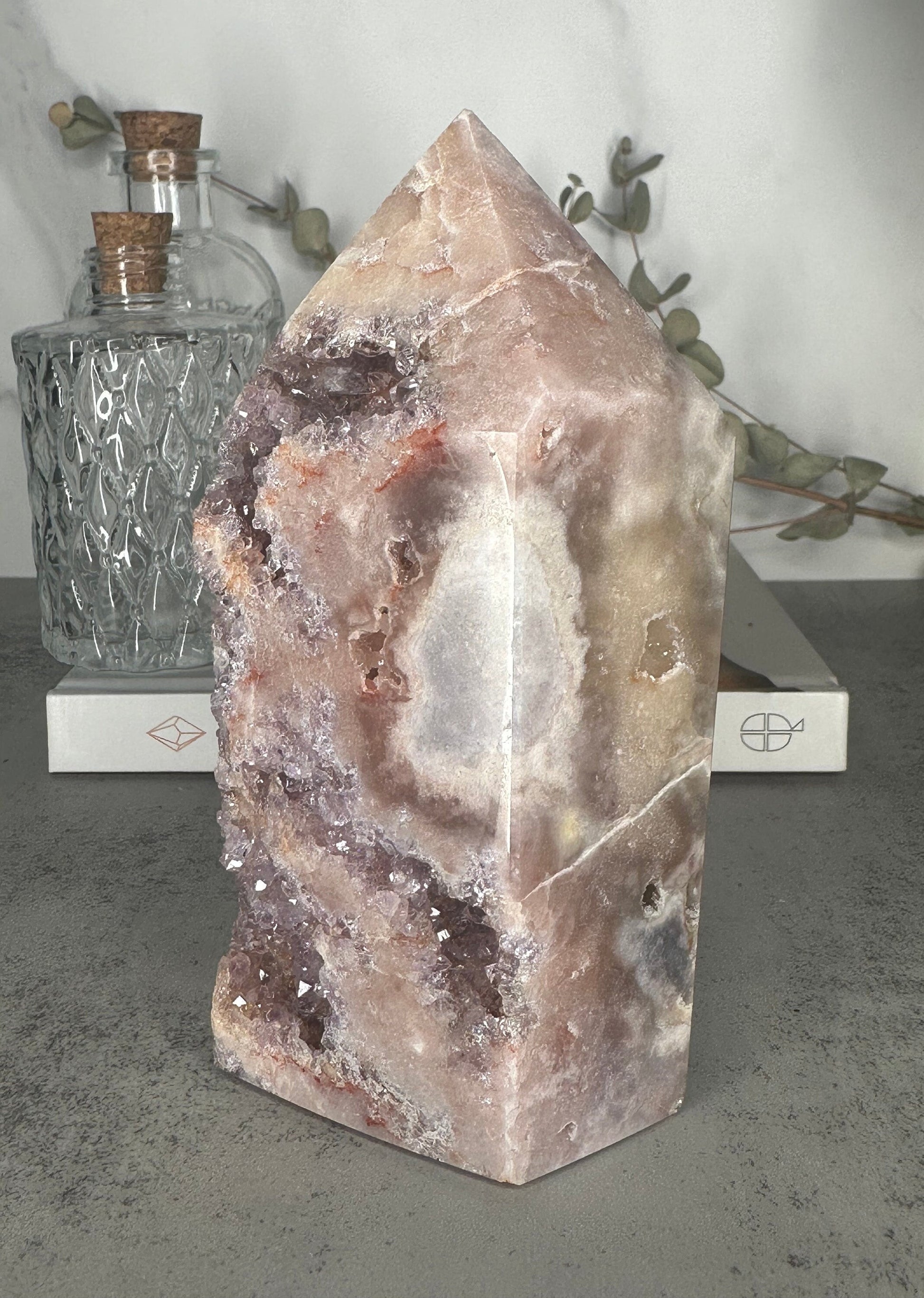 Extra Large | Pink Amethyst Tower | High-Quality | Genuine | Druzy | Tall | Crystal Tower | Big