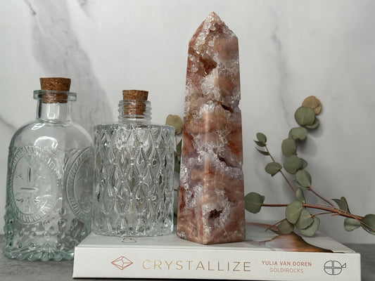 Perfectly Pink | Genuine | High-Quality | Pink Amethyst Tower | Druzy | Tall Crystal Tower