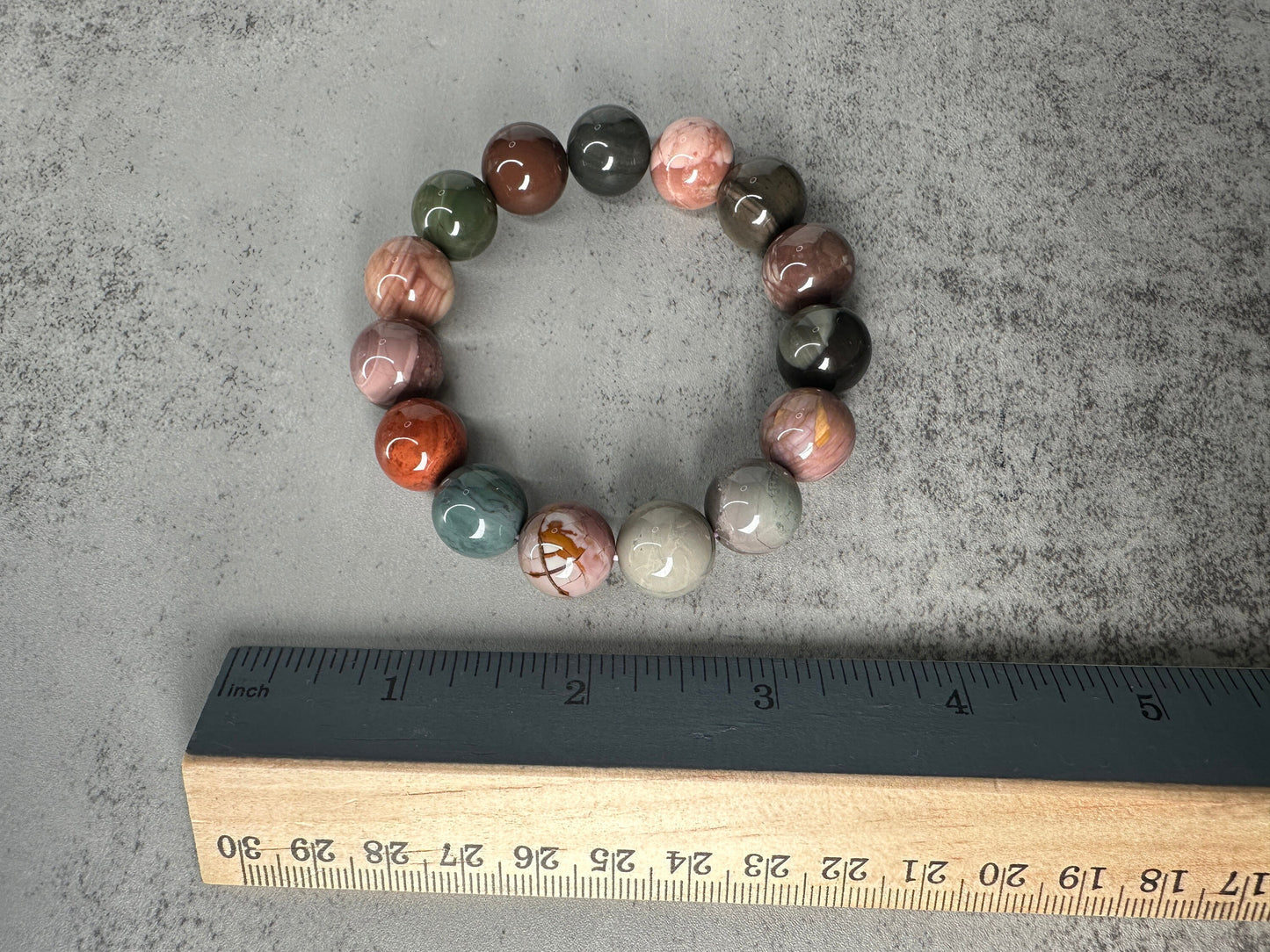Gorgeous Alashan Agate Bracelet High-Quality Genuine Crystal Jewelry Beads In 14mm