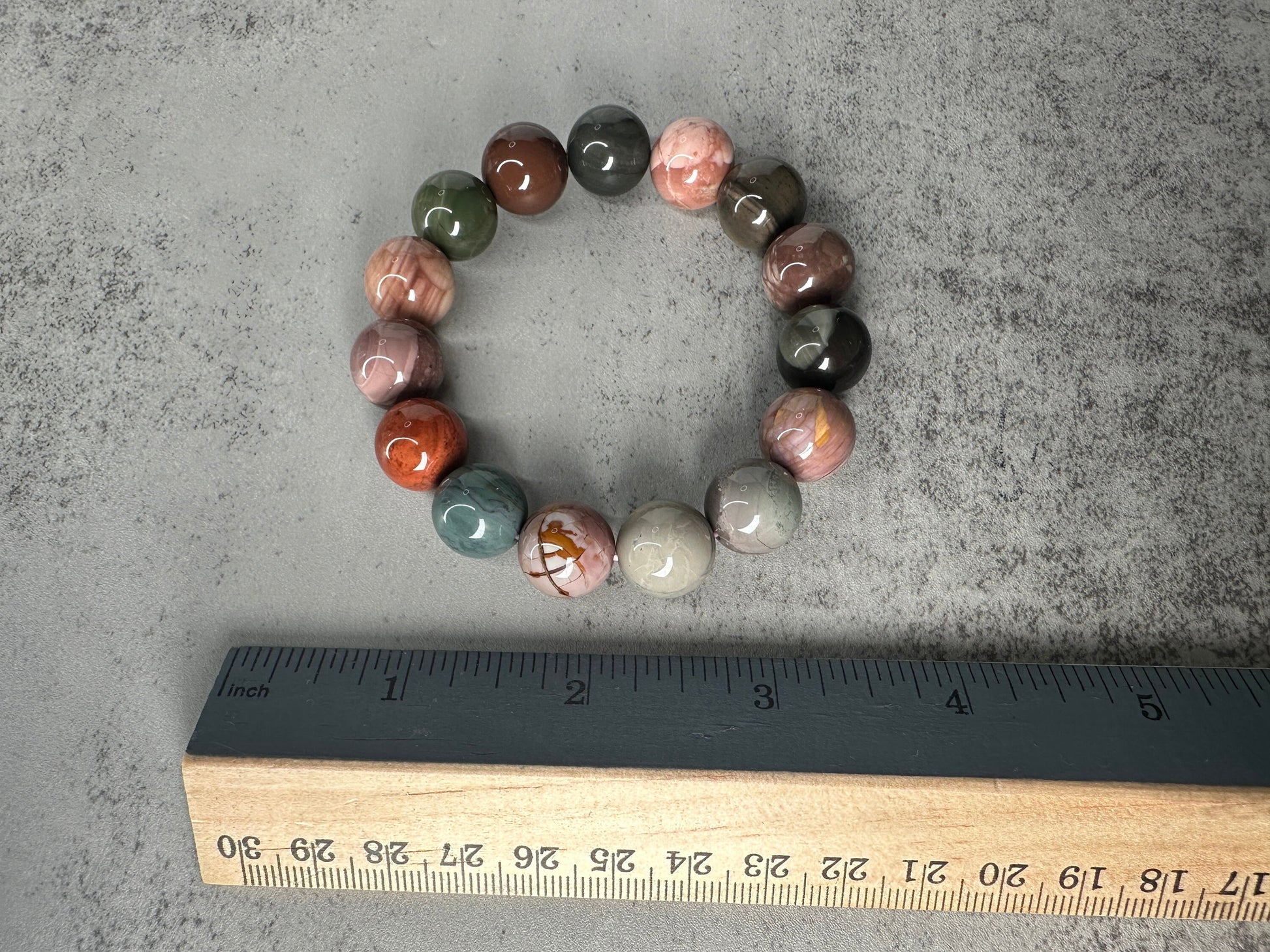 Gorgeous Alashan Agate Bracelet High-Quality Genuine Crystal Jewelry Beads In 14mm