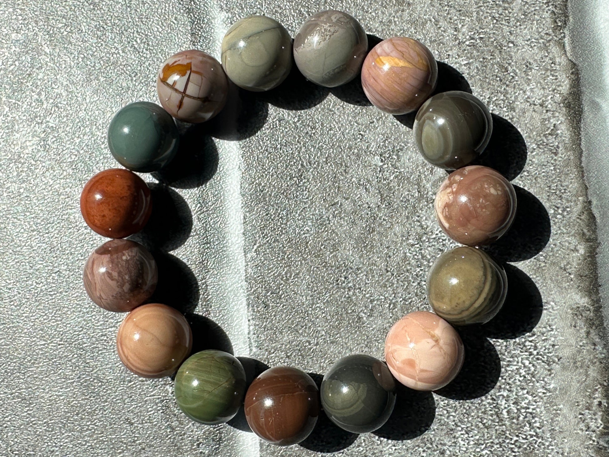 Gorgeous Alashan Agate Bracelet High-Quality Genuine Crystal Jewelry Beads In 14mm