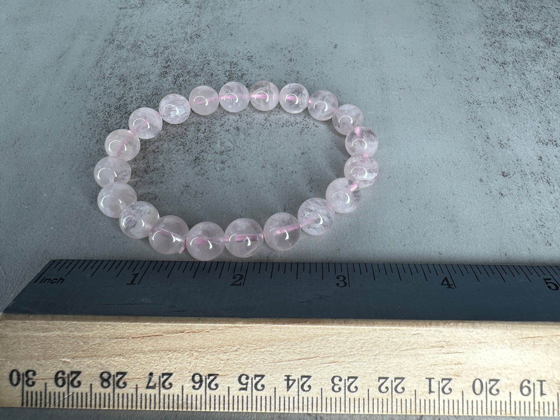 Amazing Rose Quartz Garden Inclusion Bracelet Genuine High-Quality Crystal Snowflake White Sericite Beads In 10.1mm