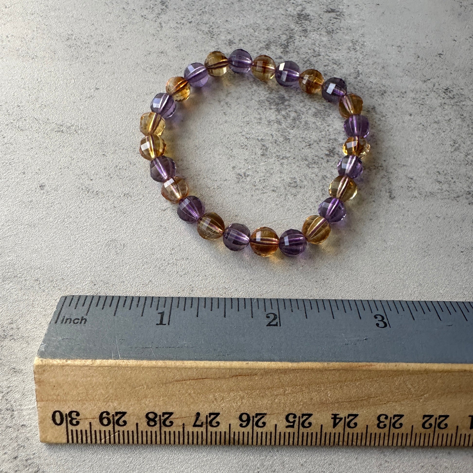 Elegant Citrine & Amethyst Faceted Bracelet With AAA Clarity High-Quality Crystal