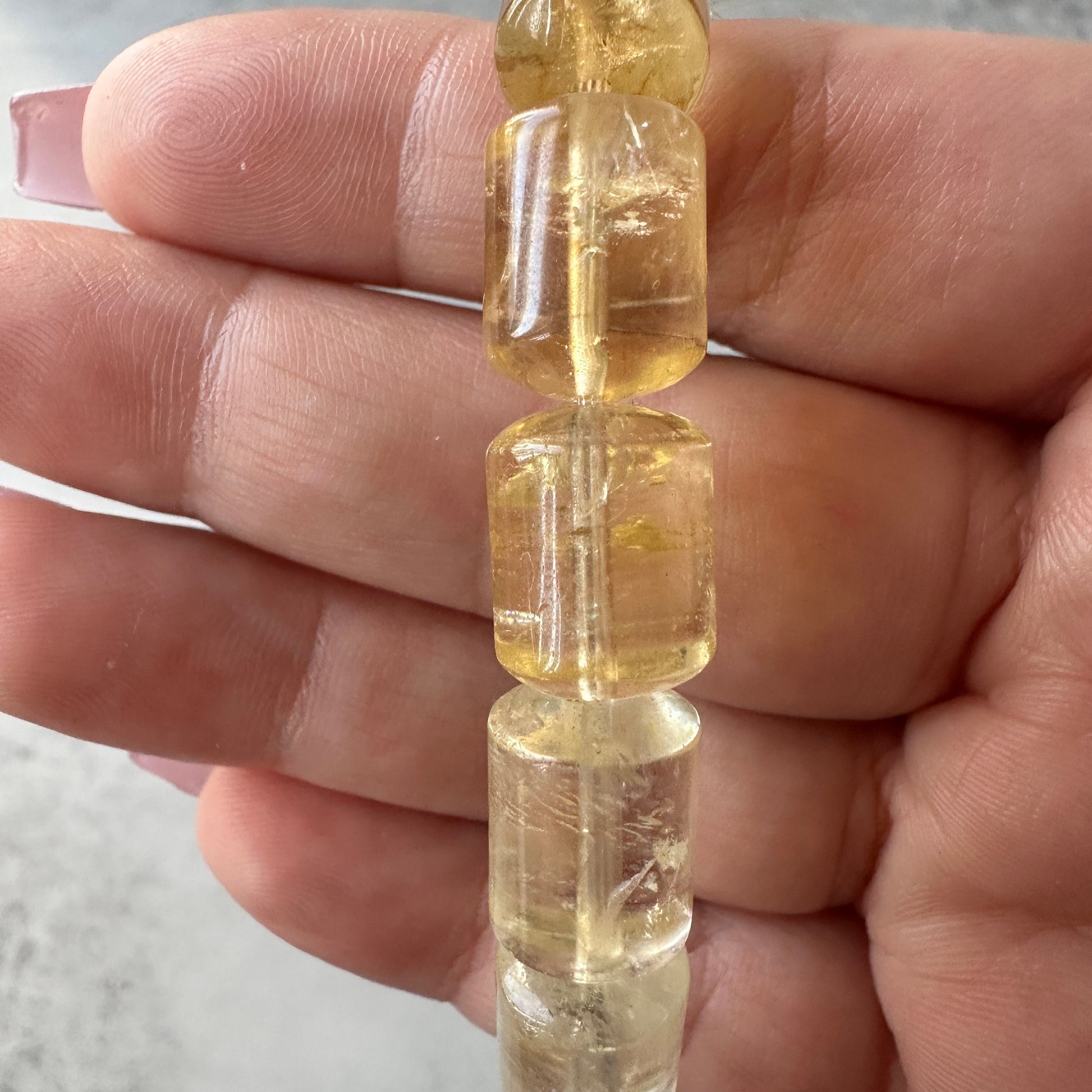 Amazing Citrine & Amethyst Barrel Bracelet With AAA Clarity Genuine High-Quality Crystal