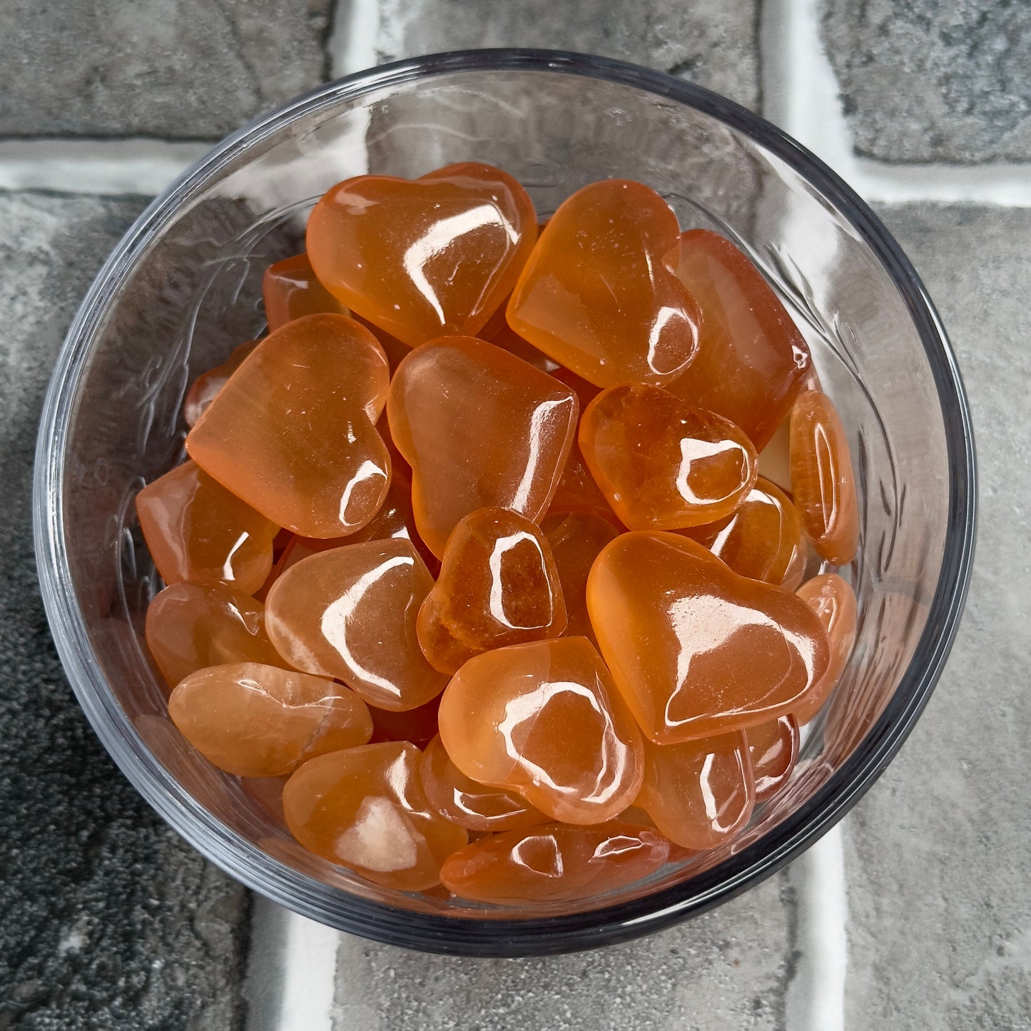 One (1) Captivating Carved Honey Calcite Heart from Pakistan