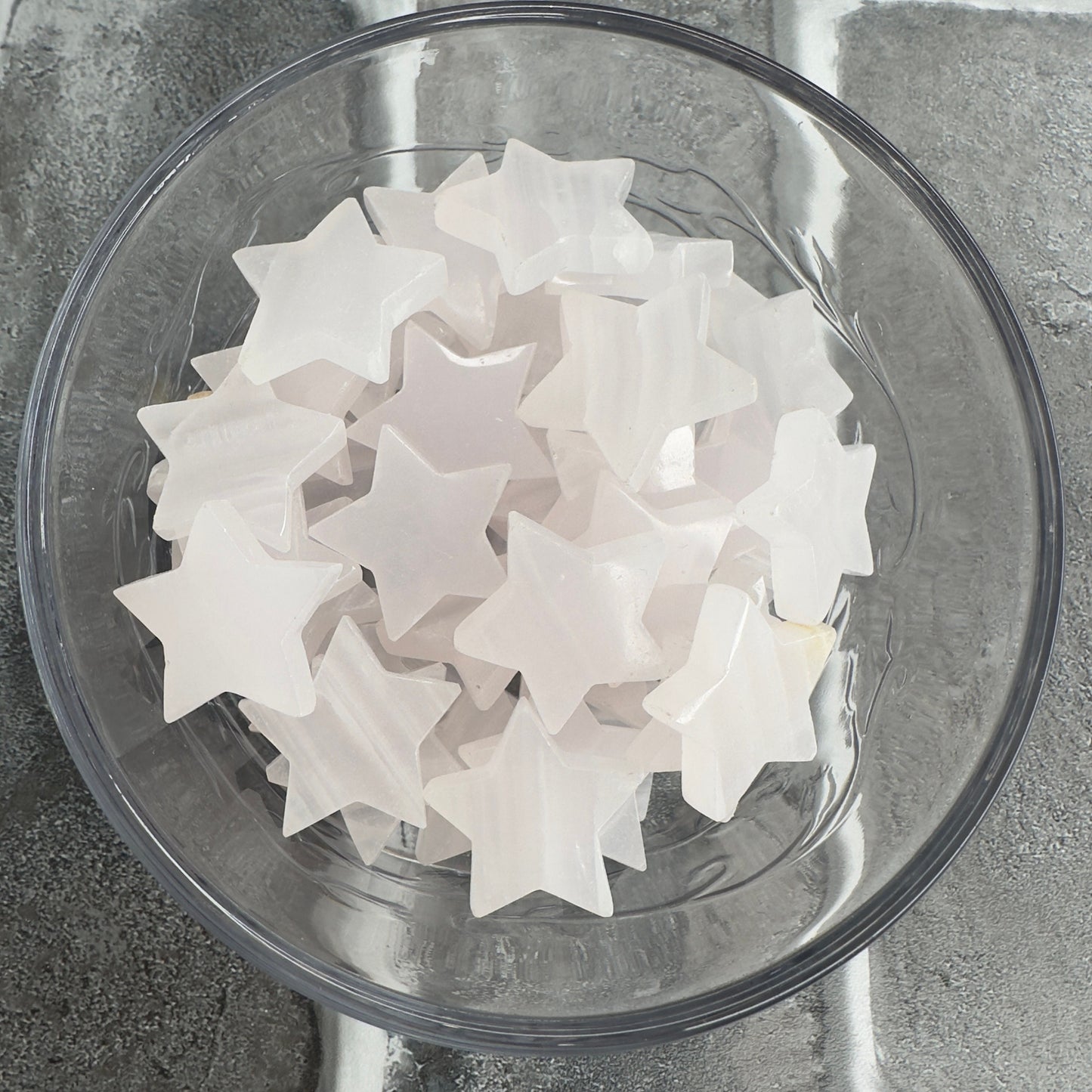 One (1) Charming Carved Pink Calcite Star from Pakistan