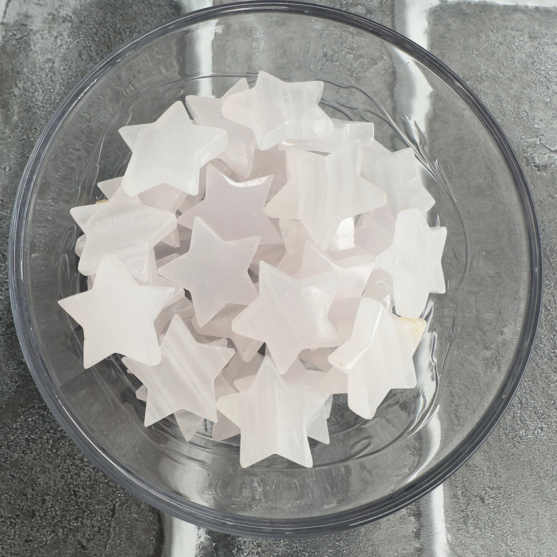One (1) Charming Carved Pink Calcite Star from Pakistan