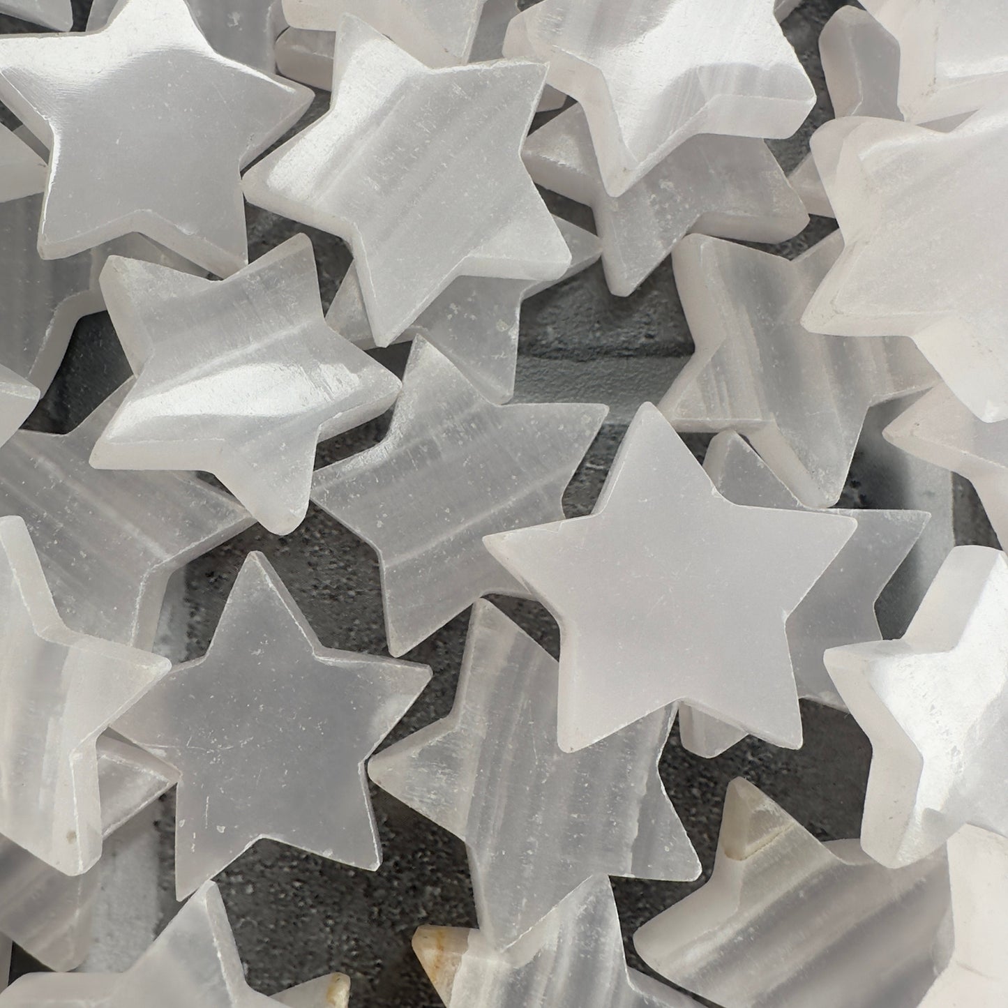 One (1) Charming Carved Pink Calcite Star from Pakistan