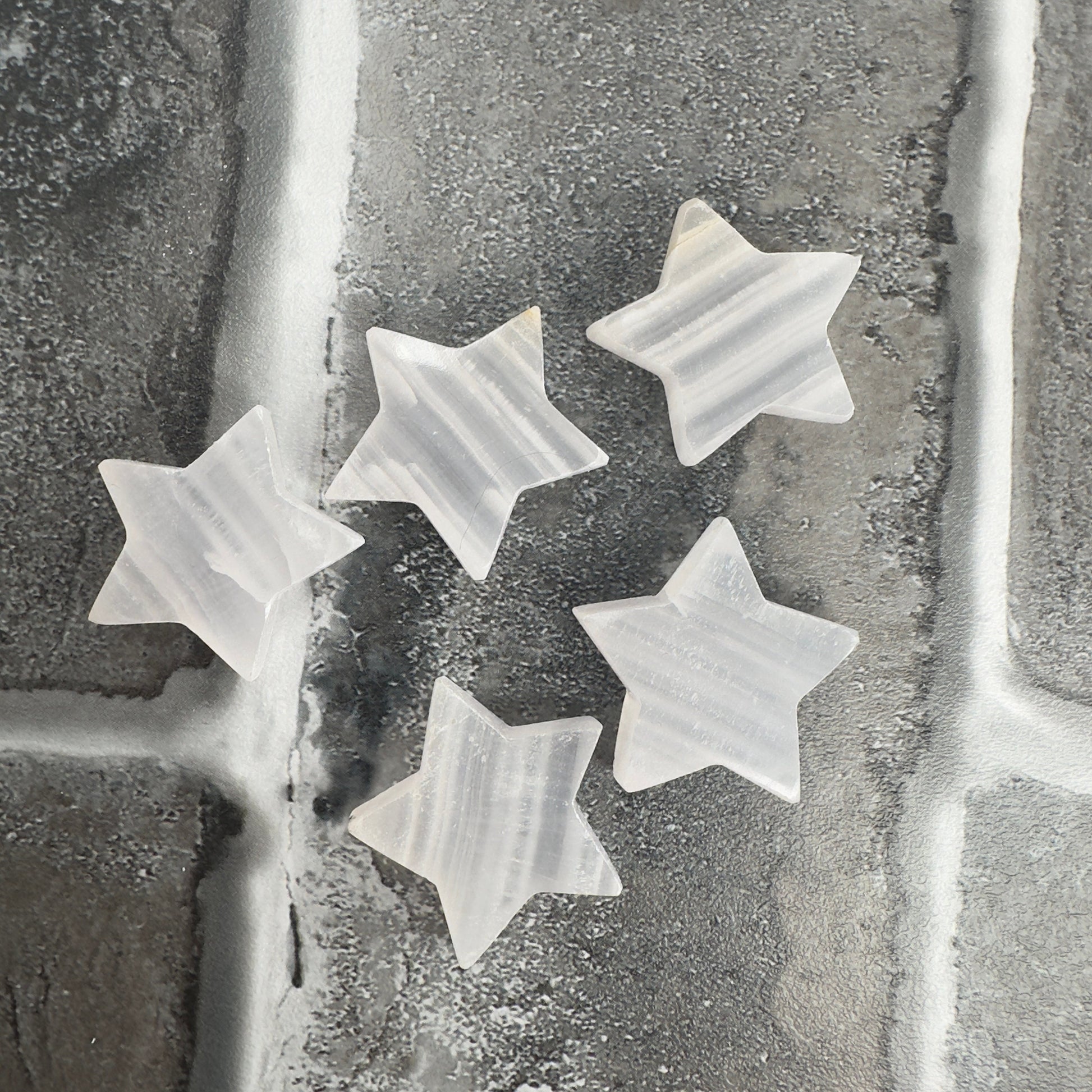 One (1) Charming Carved Pink Calcite Star from Pakistan