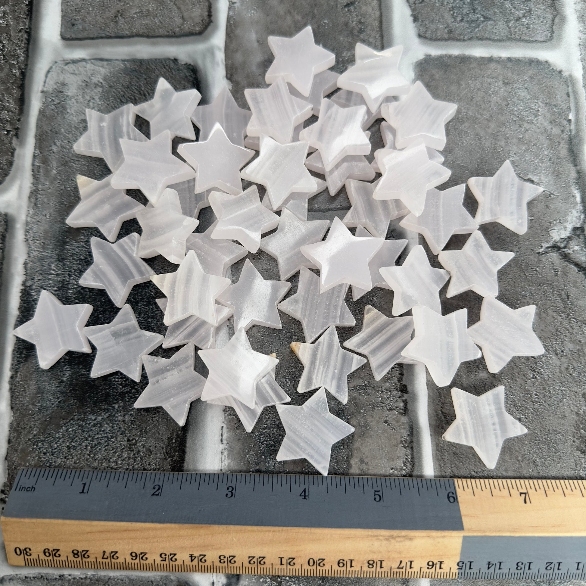 One (1) Charming Carved Pink Calcite Star from Pakistan