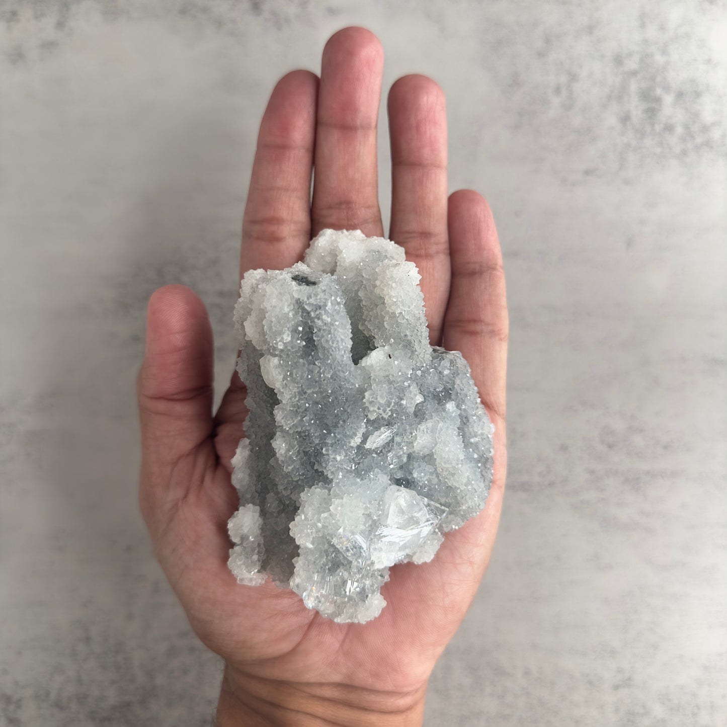 Beautiful Grey/Blue Apophyllite Stalactite Specimen From India | Tucson Gem Show Exclusive