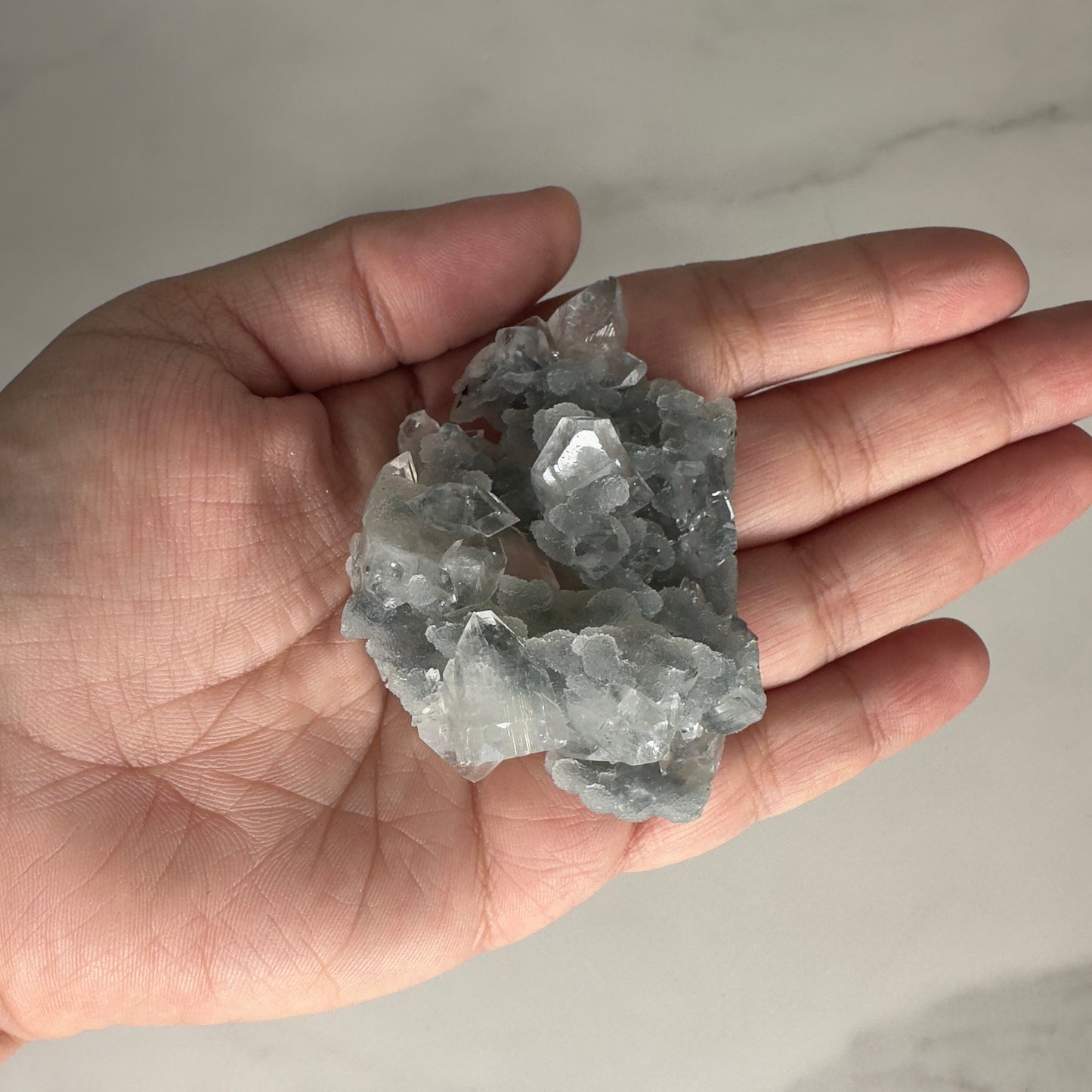 Beautiful Grey/Blue Apophyllite Chalcedony Specimen From India | Tucson Gem Show Exclusive