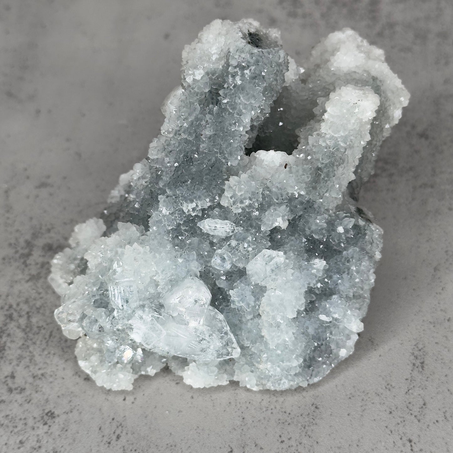 Beautiful Grey/Blue Apophyllite Stalactite Specimen From India | Tucson Gem Show Exclusive