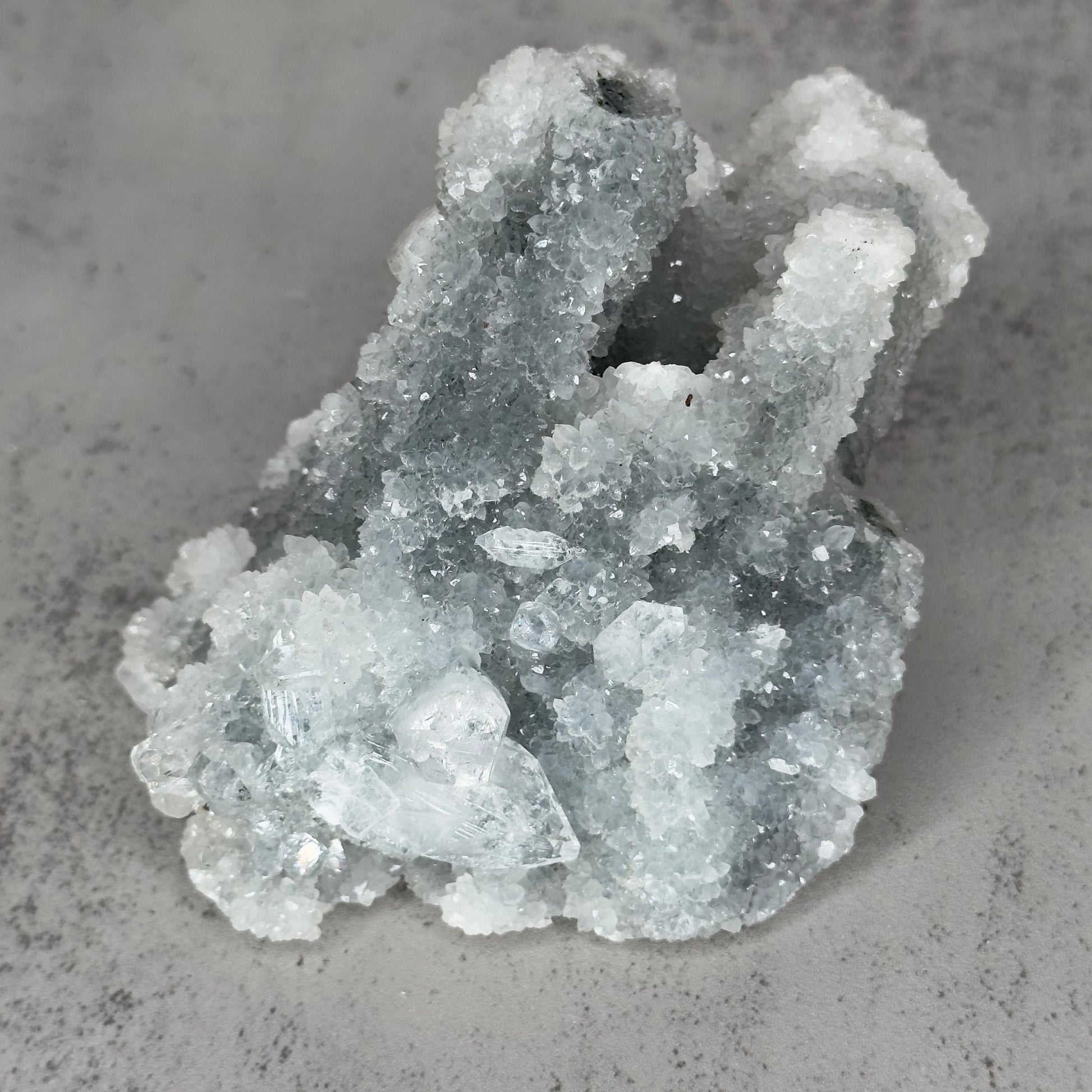 Beautiful Grey/Blue Apophyllite Stalactite Specimen From India | Tucson Gem Show Exclusive