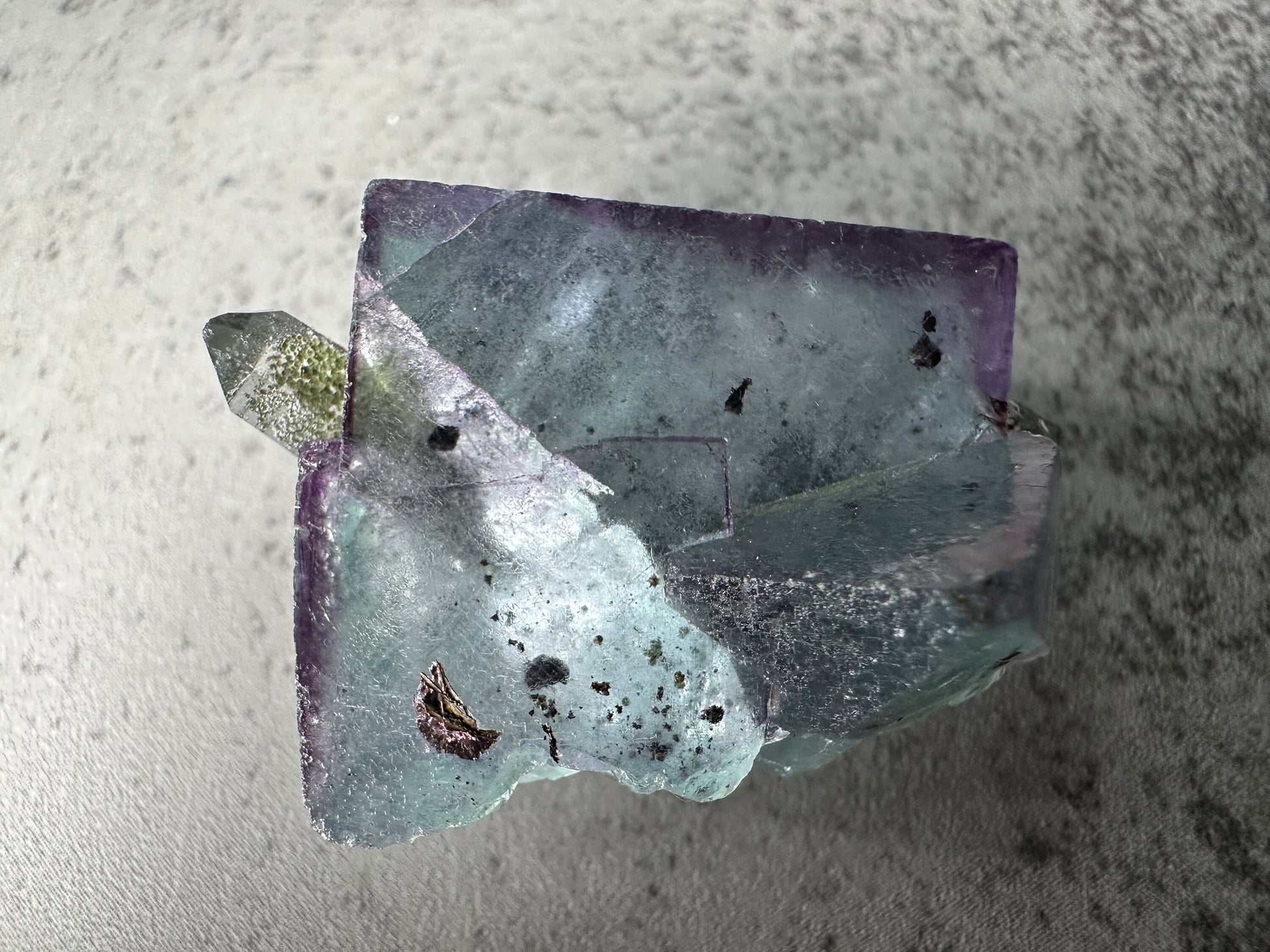 Bicolored Yaogangxian/YGX Fluorite Unique Blue Specimen