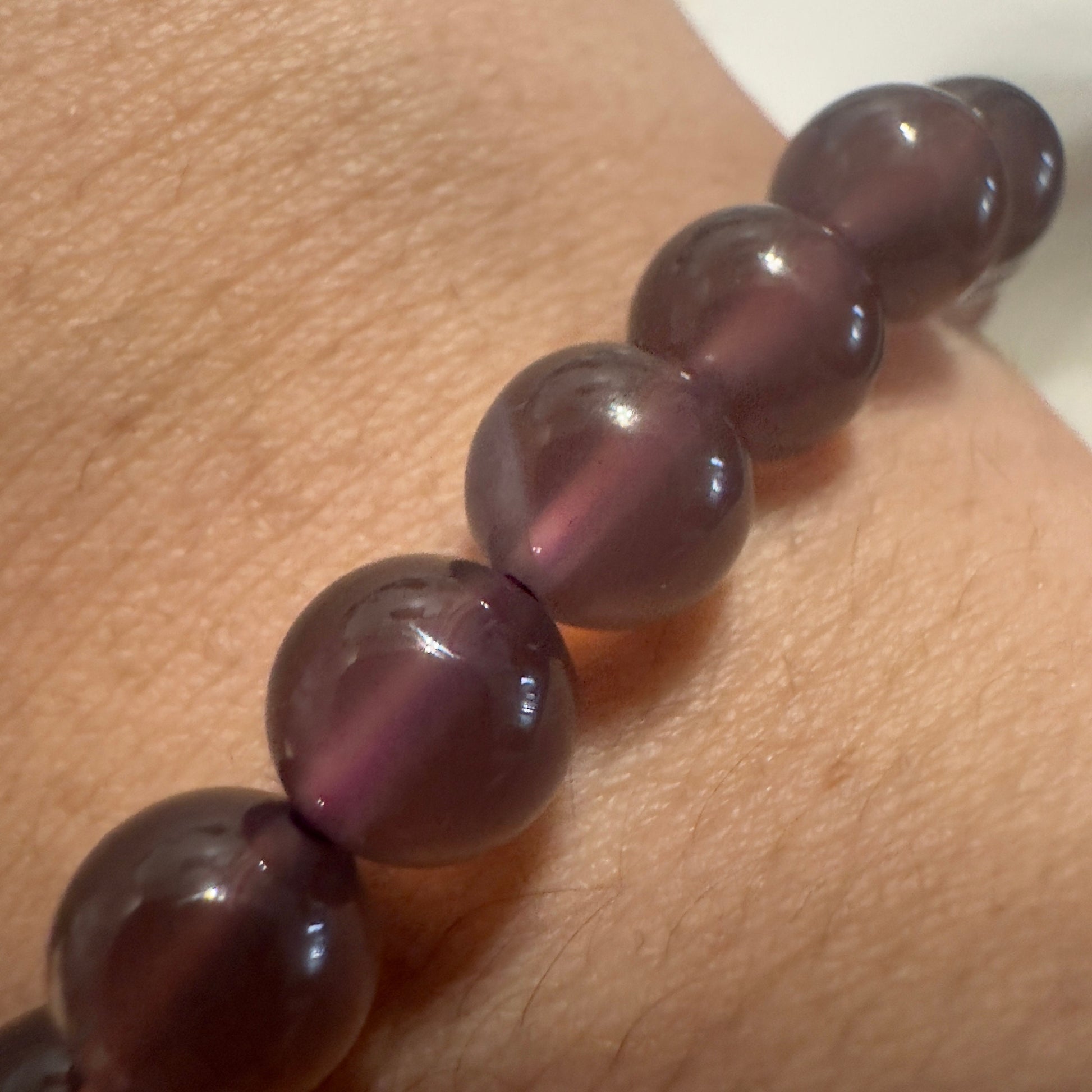 Dark Purple Chalcedony Bracelet High-Quality Crystal Jewelry Beads in 8mm