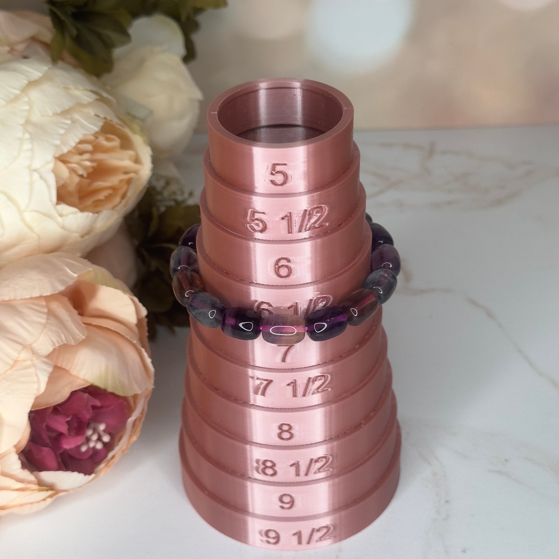 Barrel Fluorite Bracelet With Banding High-Quality Crystal Jewelry Beads in 8.8mm