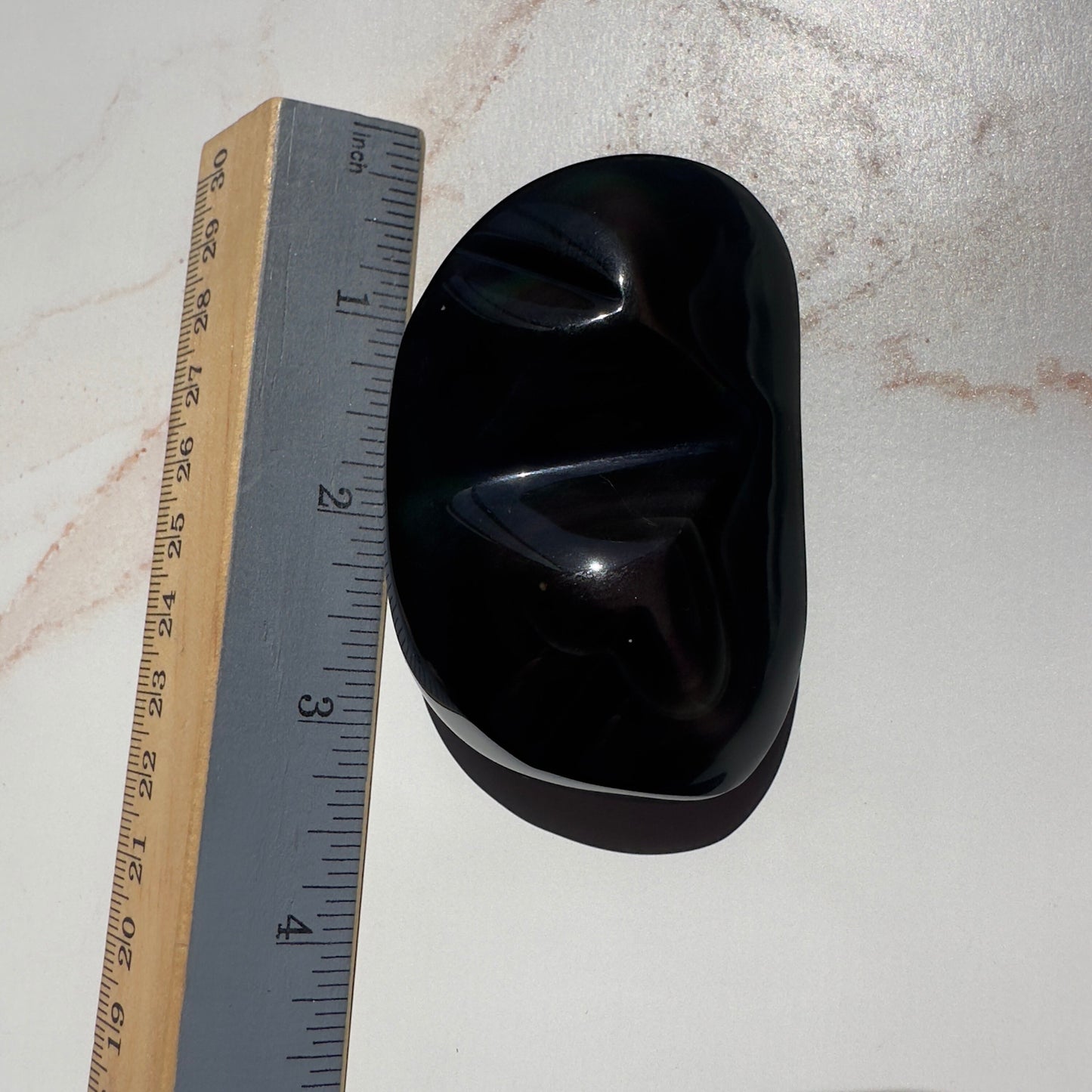 Rainbow Obsidian Heart Duo Super Dark & Flashy Purple Multi-Color From Mexico | Tucson Gem Show Exclusive
