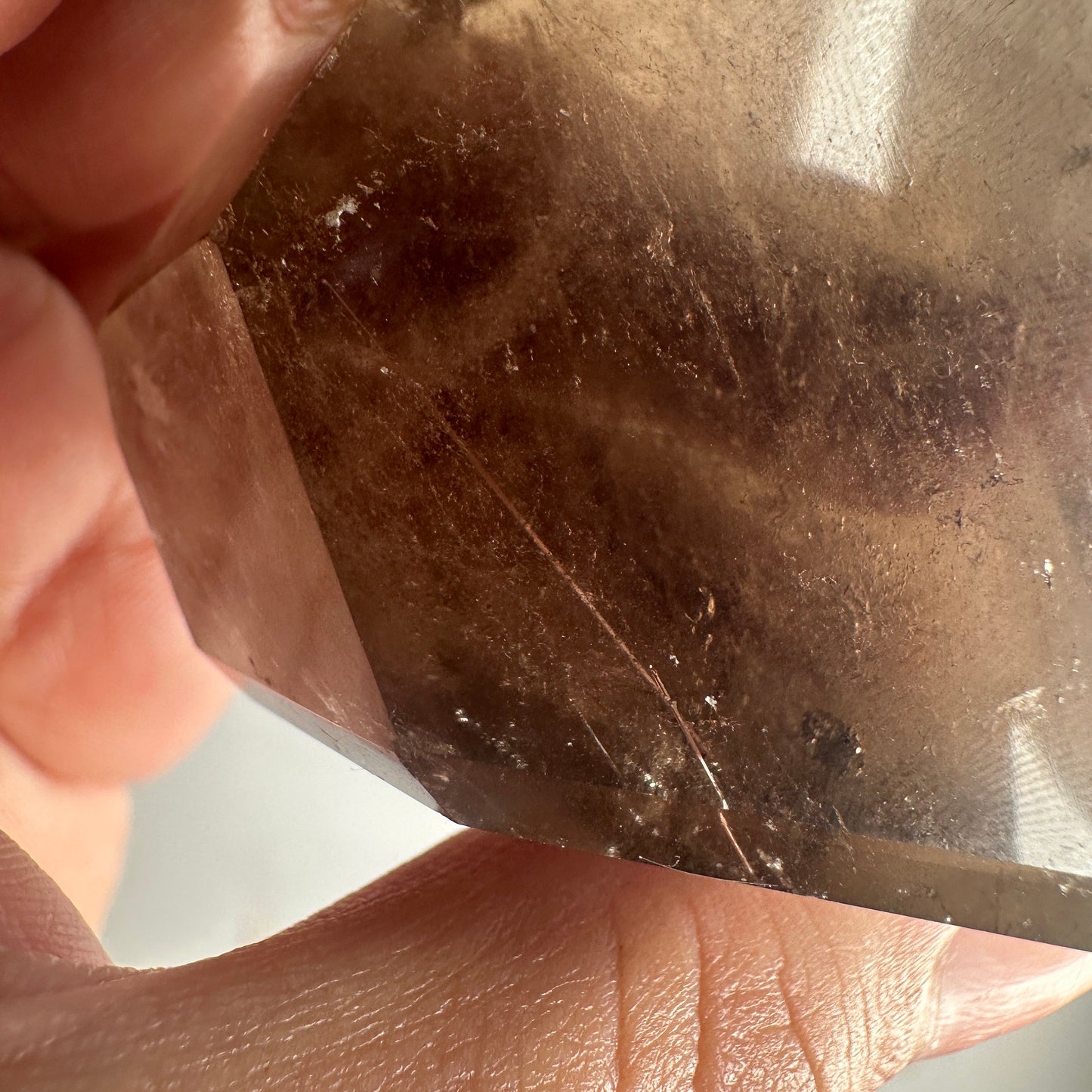 Beautiful Rutile Smoky Quartz Point/Tower From Brazil